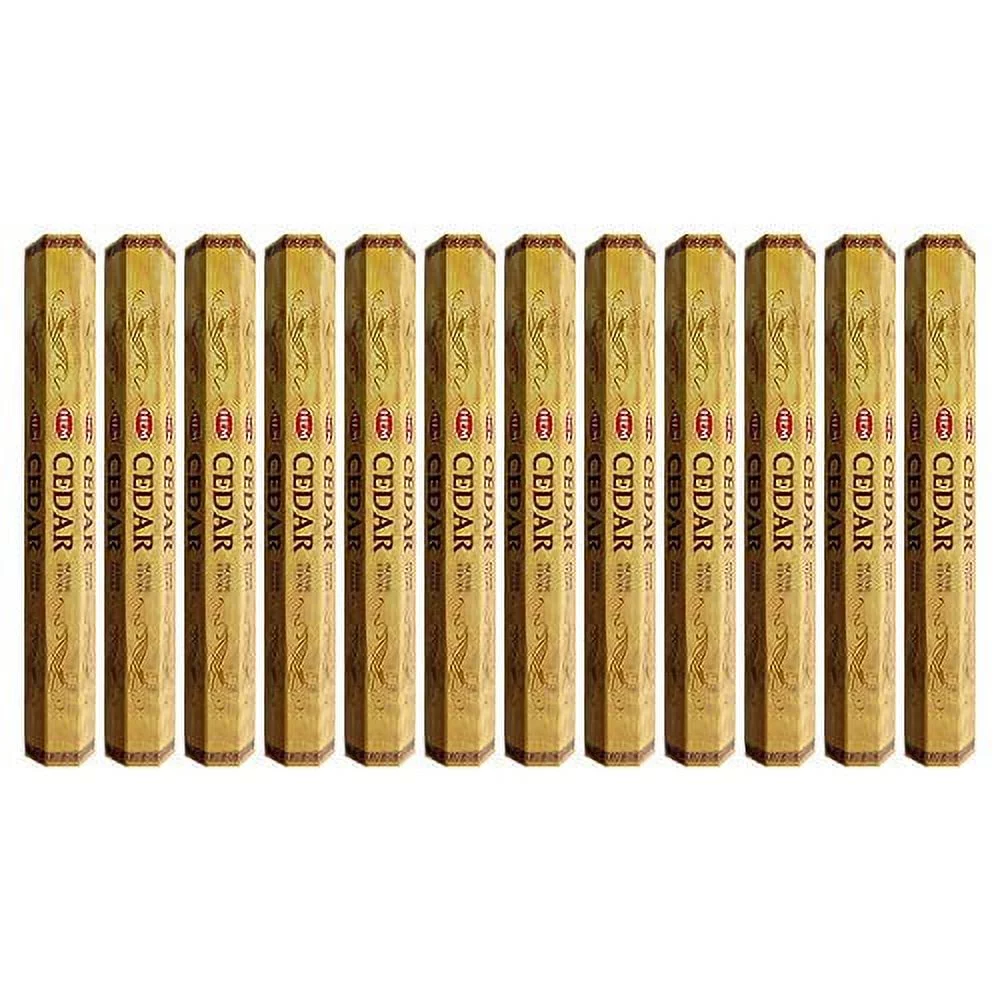 Hem Cedar Incense Sticks Agarbatti Masala - Pack of 12 Tubes, 20 Sticks Each Box, Total 240 Sticks