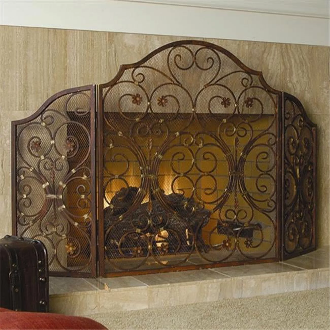 Provincial Fireplace Screen Tr