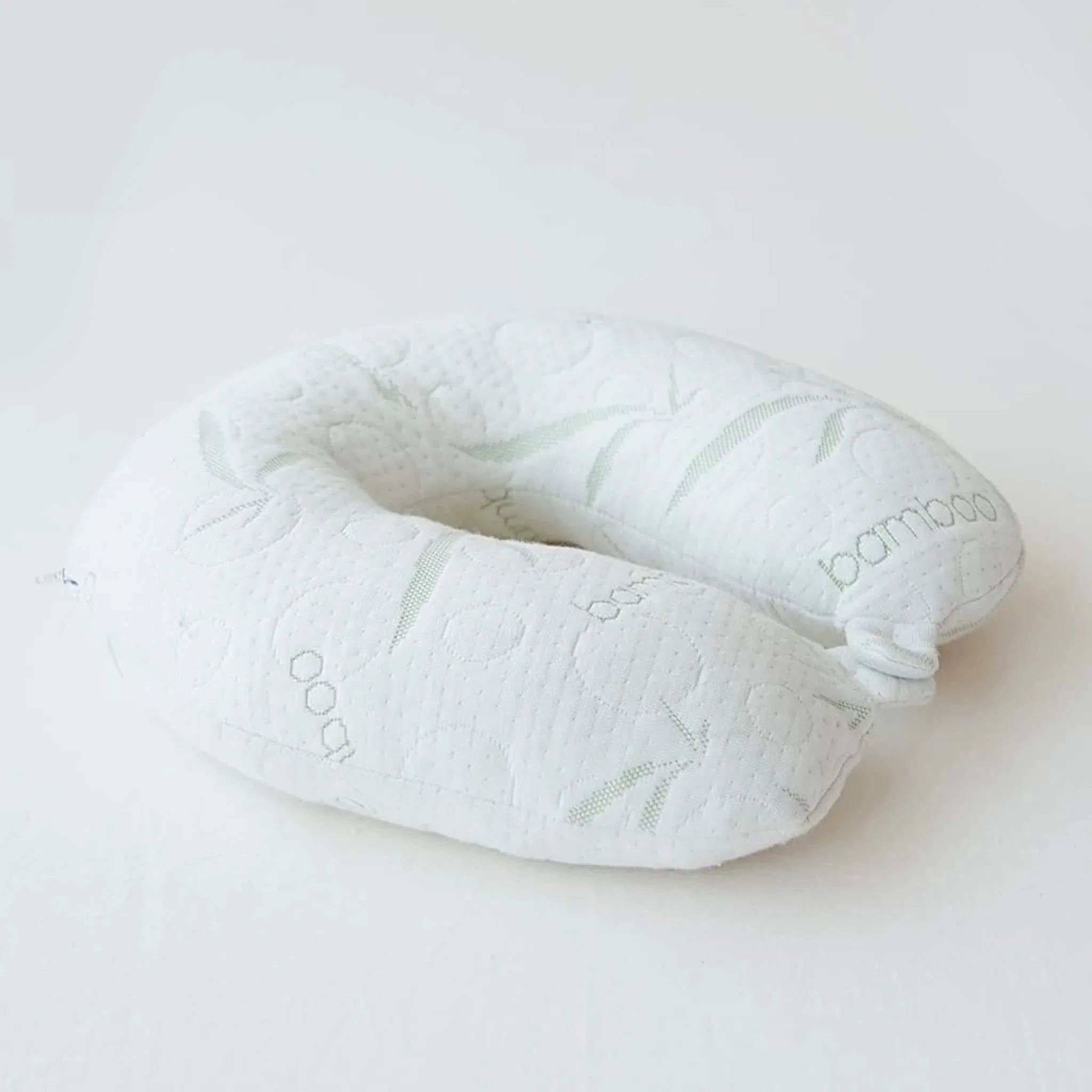 Sacred Thread Bamboo Travel Pillow - Head and Neck Support, For Airplanes, Cars, Buses, & Trains