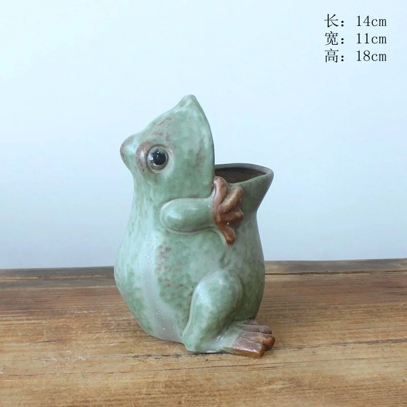 Ceramic Frog Succulent Flower Pot