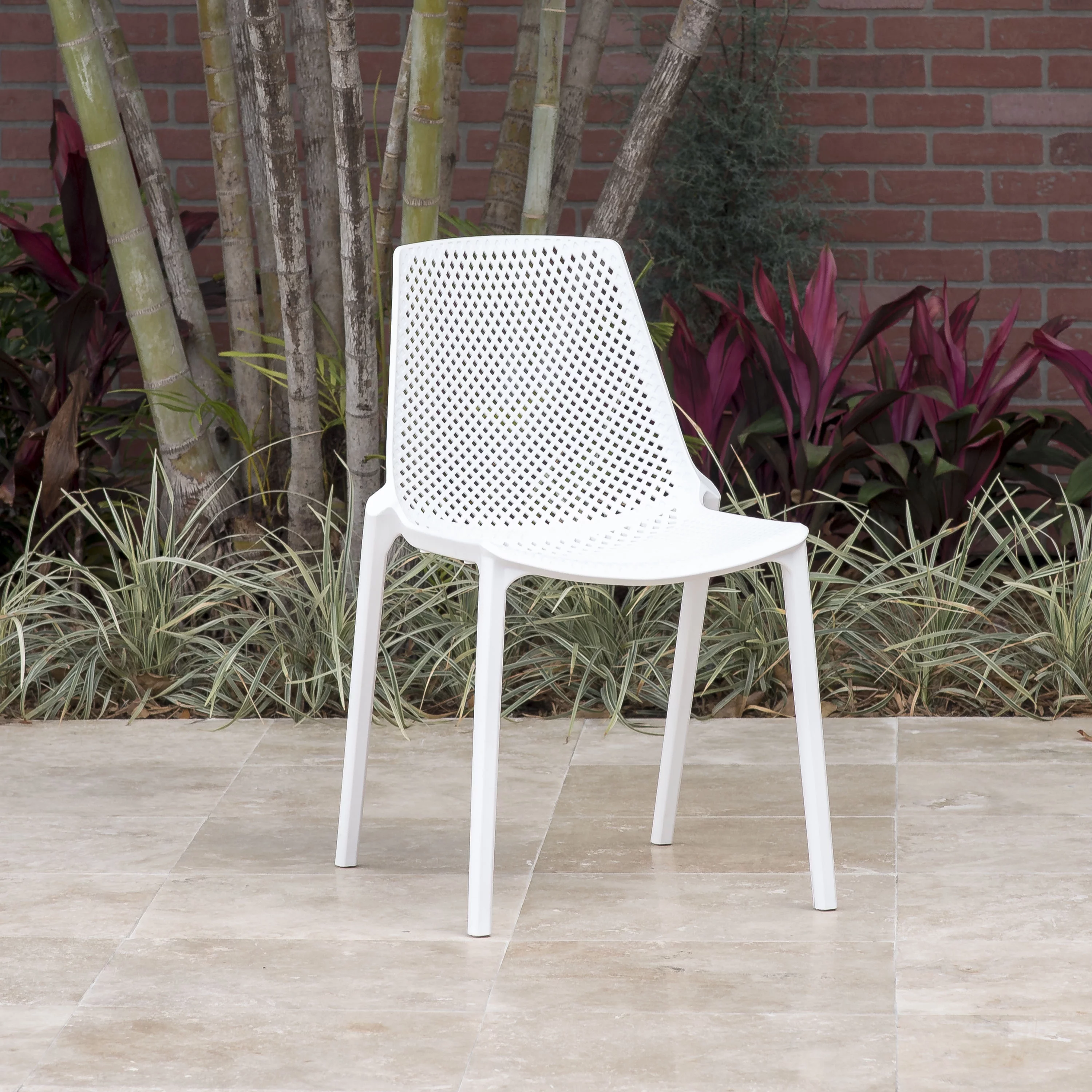 Amazonia Saralegui Wood 5 Pieces Octogonal Patio Dining Set, White Chairs, Seating Capacity: 4