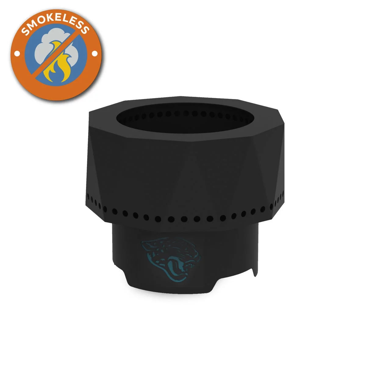 NFL Jacksonville Jaguars Ridge Portable Steel Smokeless Fire Pit, Bag & Spark Screen Kit, Wood Burning