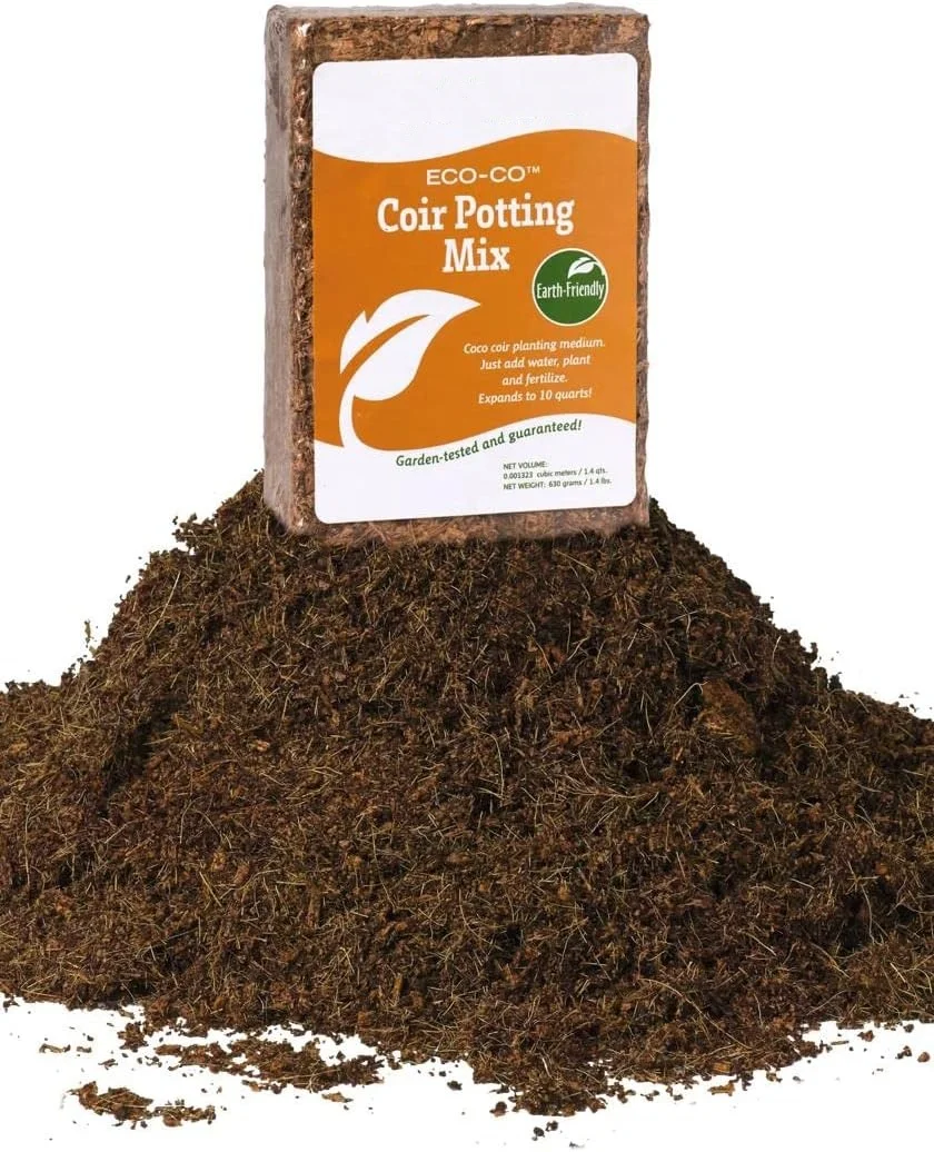 Eco Coir Bricks Organic Potting Mix Bricks | High-Nutrient Organic Coco Coir-Based Potting Mix for Indoor & Outdoor Container Pots Planter Boxes | Pack of 12