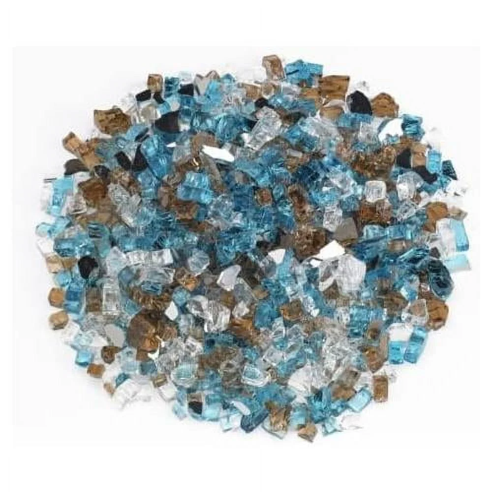 Reflective Fire Glass | Use In Fireplace,  Or Bowl | For Natural Gas Or Propane Fires | Safe Tempered Glass For Outdoor & Indoor | Bali, 10Lb Bag