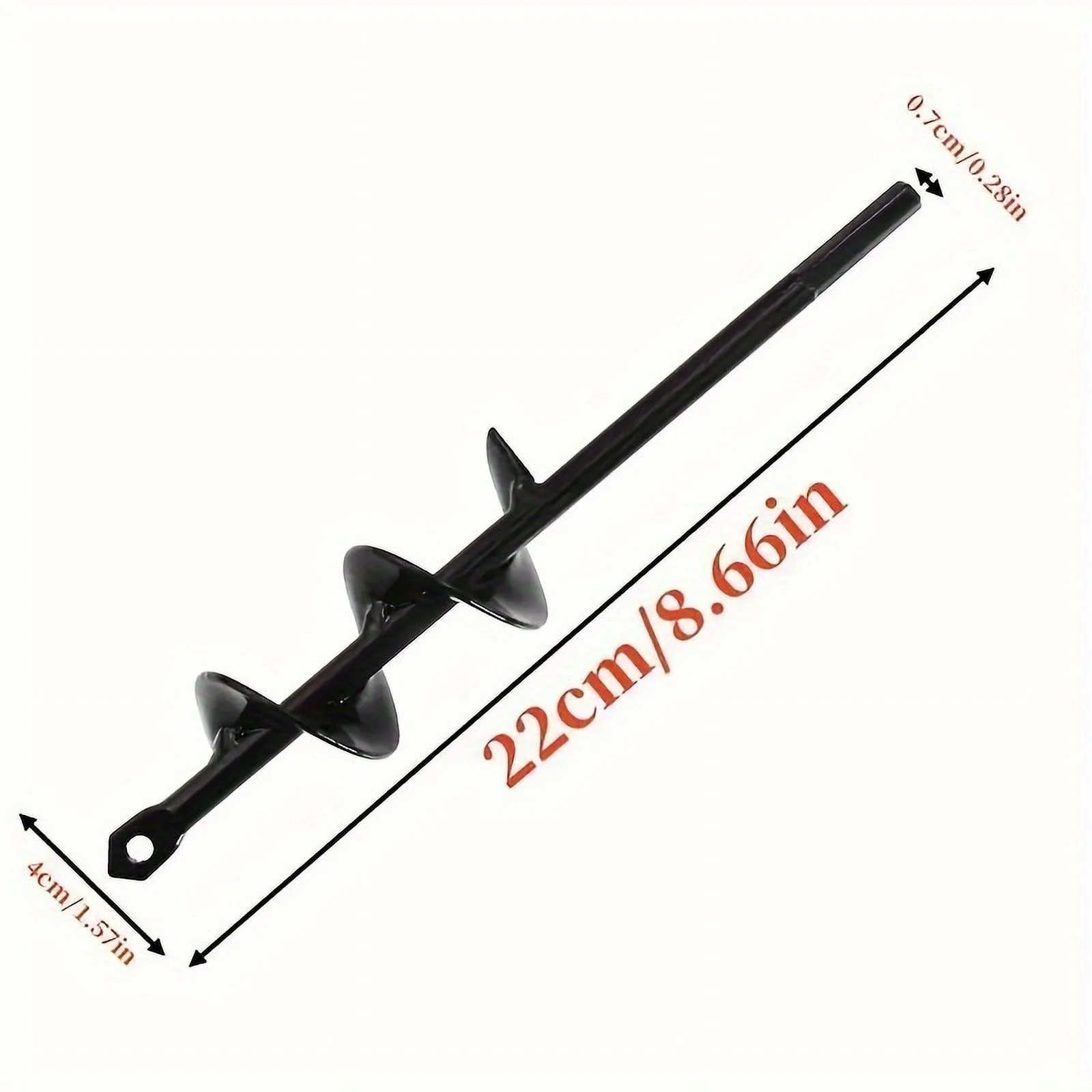 1pc 3/8 Quick-Dig Garden Auger - Effortless Planting Drill Bit for Cement Boards, Spiral Steel Shaft for Smooth Soil Penetration, Black Hex Driver for Secure Grip, Includes Bit Organizer for Tidy Stor