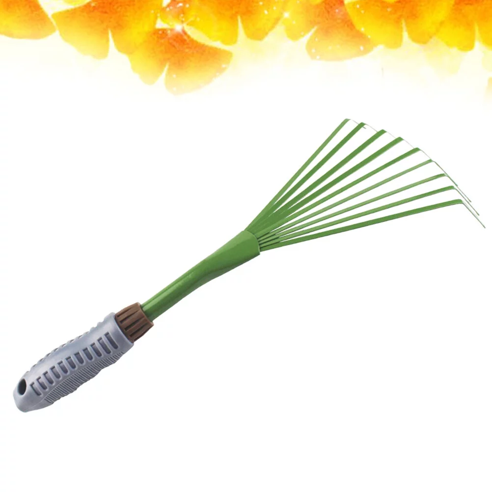 Gongxipen 2Pcs 9-Teeth Lengthened Thickened Rakes Practical Pet Excrement Rakes Garden Cleaning Tools