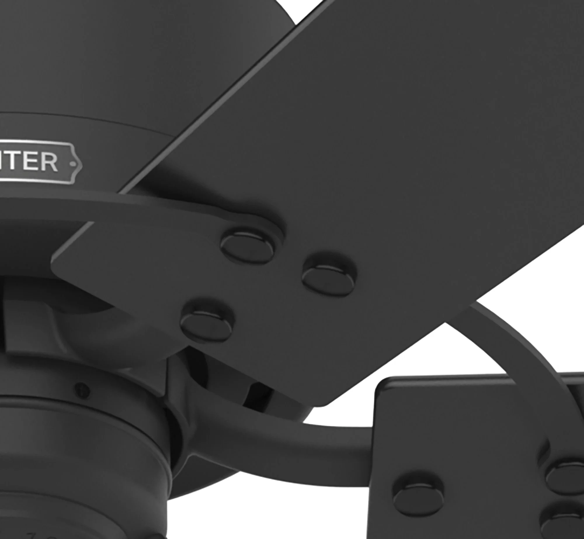 Hunter 52 inch Gilrock Matte Black Ceiling Fan and Pull Chain