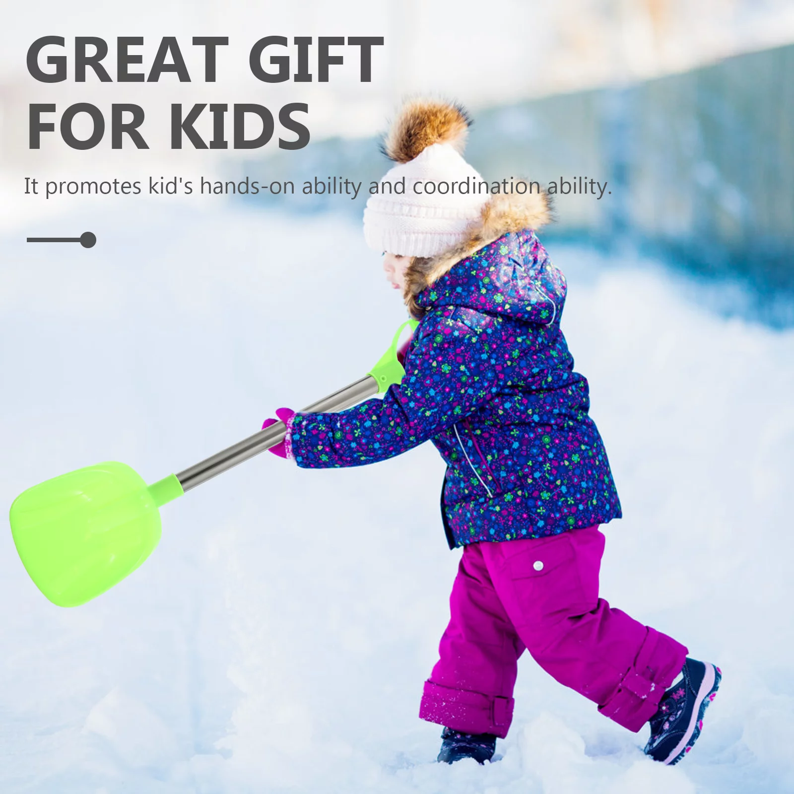 Qumonin Beach Shovels 2pcs Sand & Snow Toys 50cm Kids Shovel