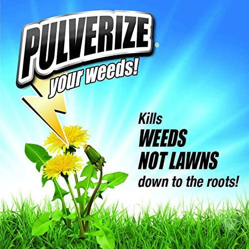 Pulverize Weed Killer for Lawns, 1 Gallon Ready-to-Use with Nested Trigger