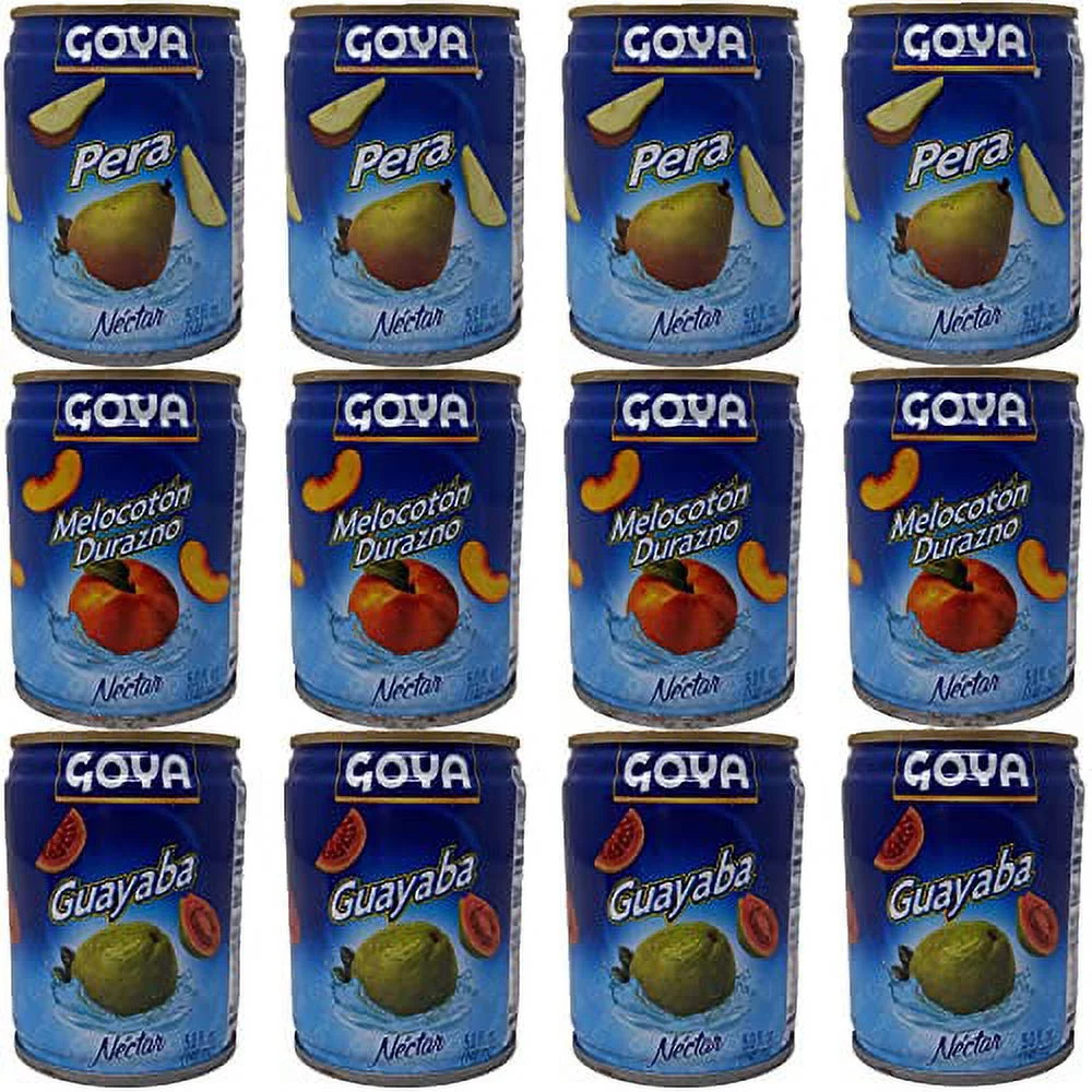 Nectar Variety Pack by Goya | Guava, Peach, Pear | 5 FL OZ | Pack of 12