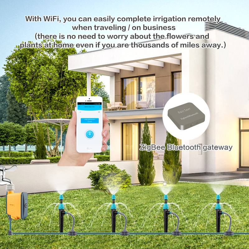 Rain Seer  Zigbee Garden  Irrigation Watering Timer WiFi Water Timer Mobile Phone Remote Controller