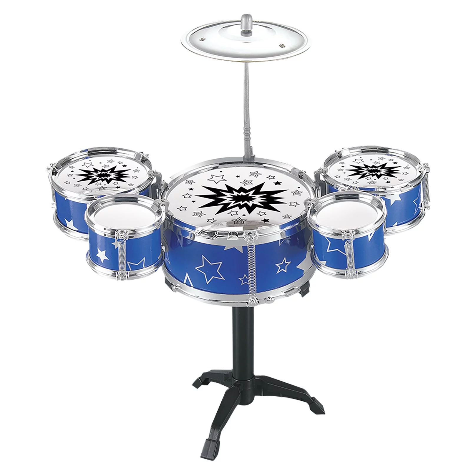Mini Jazz Drum Set for Kids 5 Drums, 2 Drumsticks Ideal Gift Toy for Kids,Teens