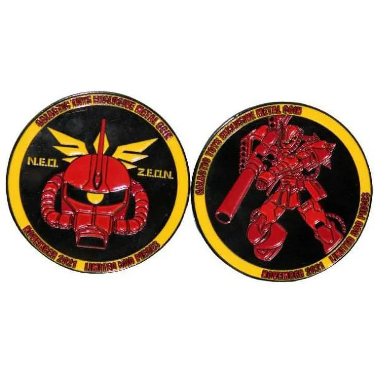 Galactic Toys Exclusive 2021 Gundam MS-06S Char's Zaku II Custom Metal Coin - LE 500