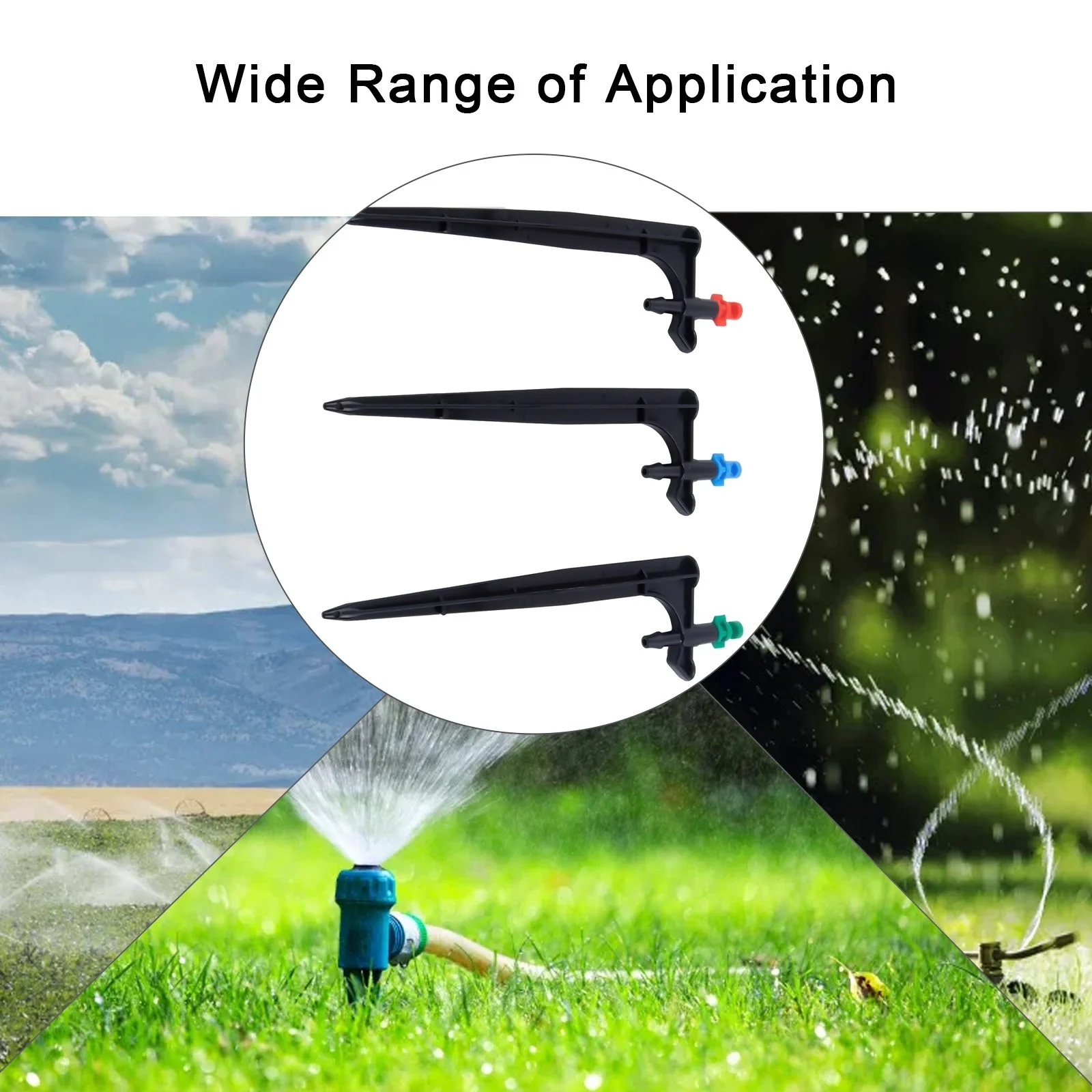 3pcs 90 180 360 degree nozzle head irrigation spray