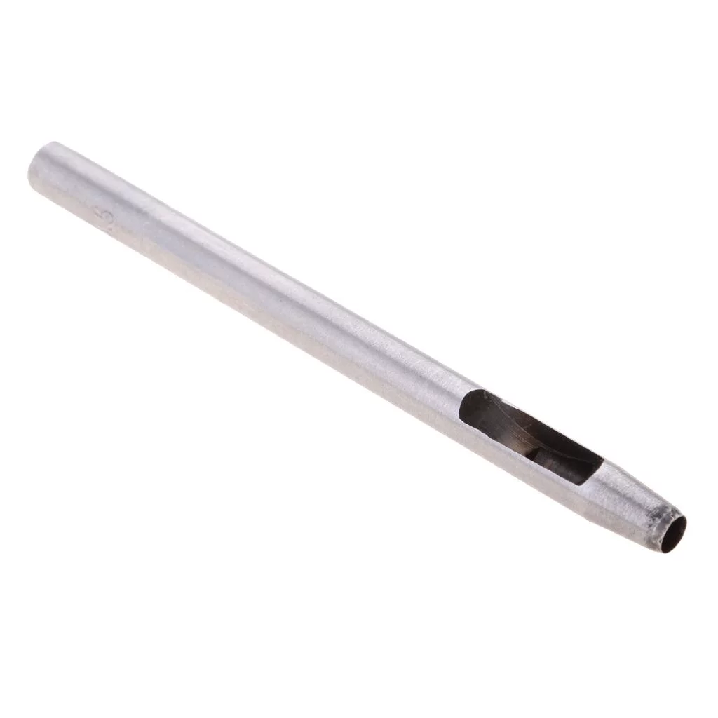 SunniMix 2xSteel Round Hollow Punch Hand Tools Hole Punching Leather Gasket 4.5mm