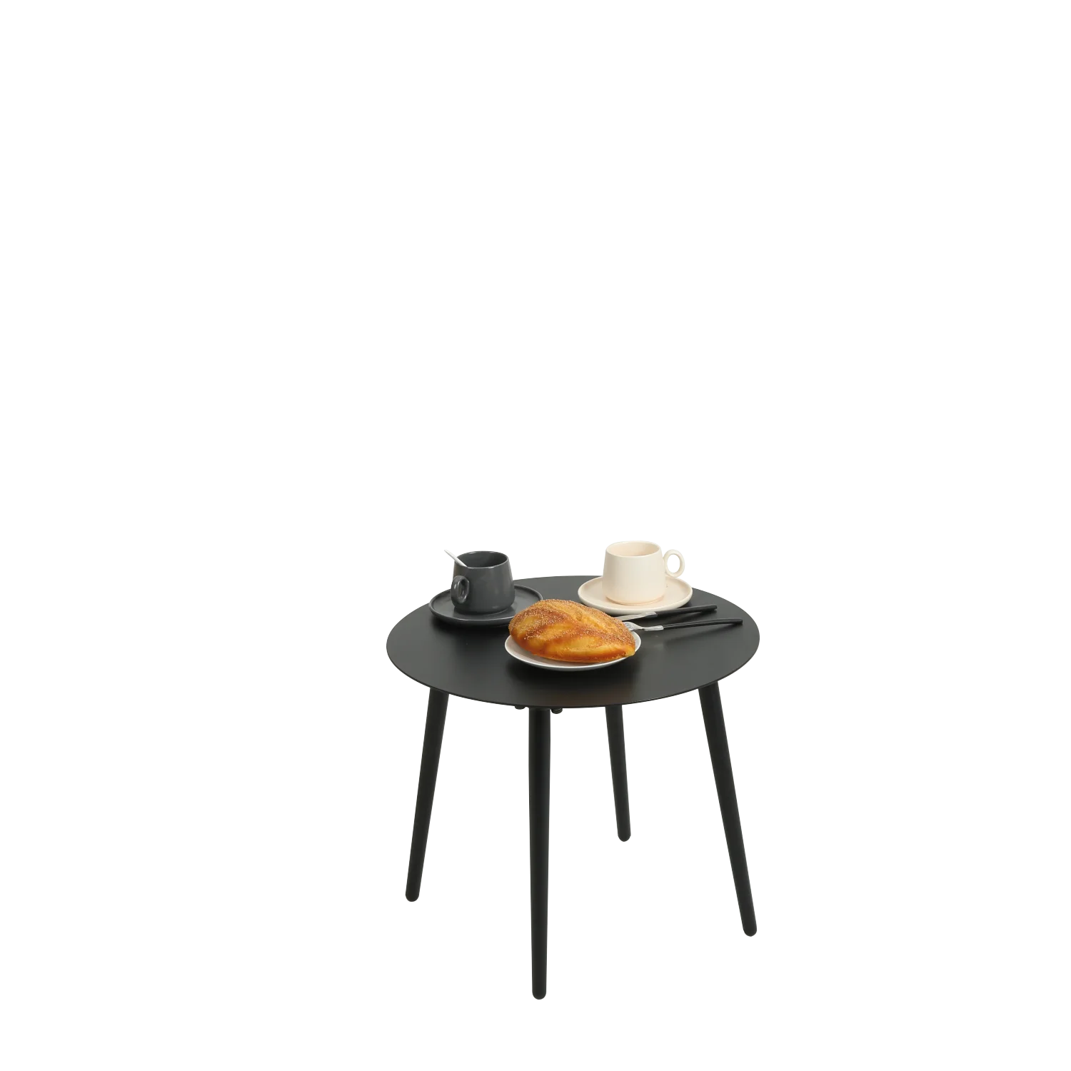 Aluminium 3 Piece Patio Set Bistro Table and Chairs Set   Backyard  Garden  Living Room  Black