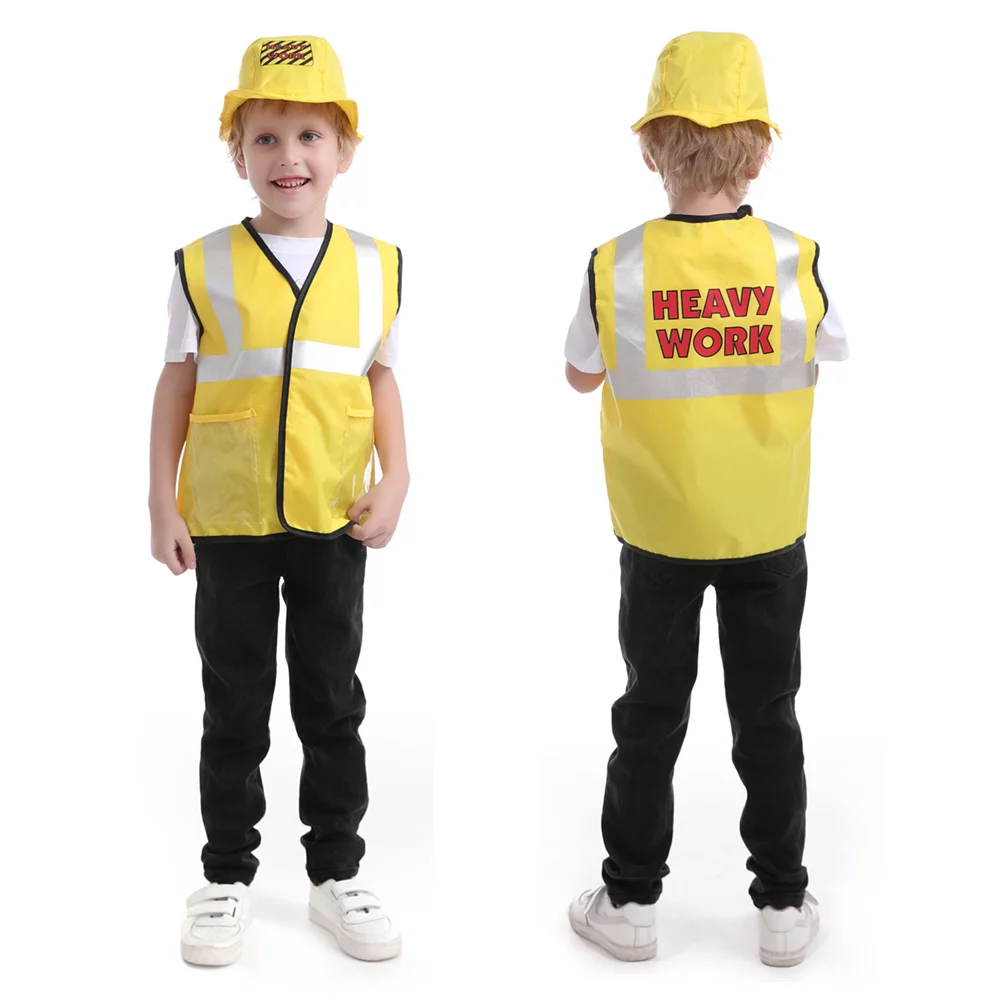Toptie Kids Dress up Costumes, Engineer Role Play Set for 3 - 6 Years Old Boys & Girls