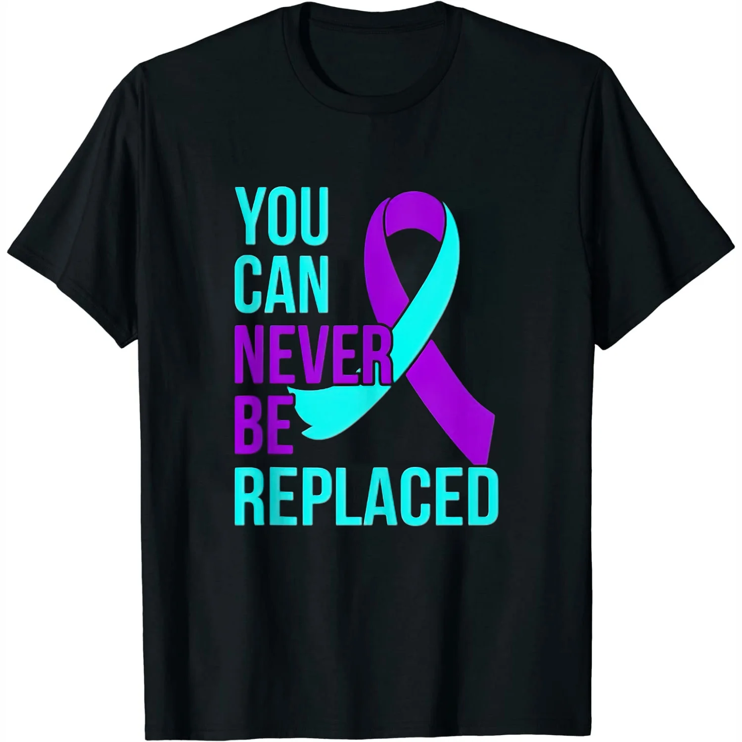 Womens Shirt You Can Never Be Replaced Suicide Awareness Support Graphic Tank Top Black Small