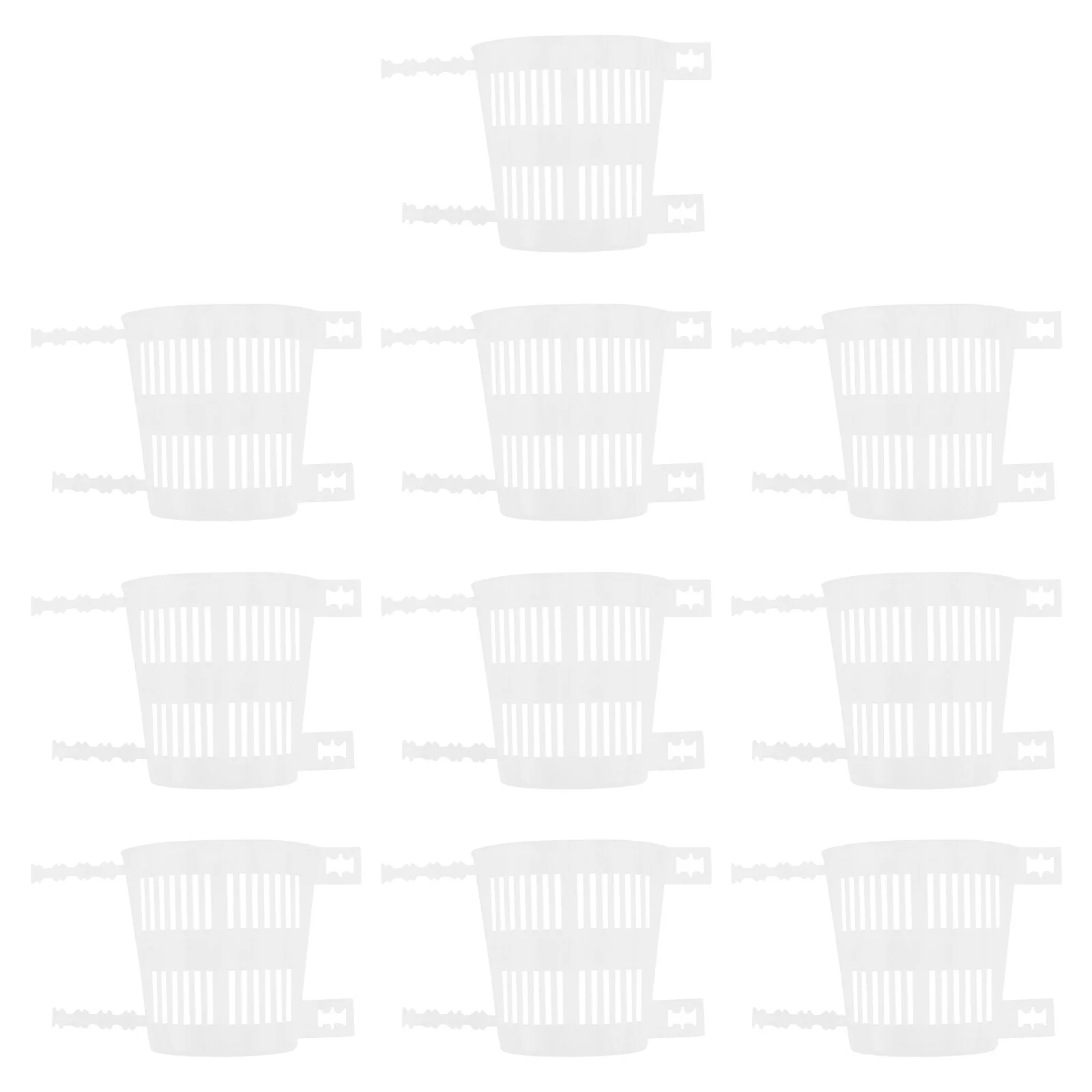 Gongxipen 10pcs Root Control Plant Pots Flower Planting Pots Orchid Planter (Transparent)