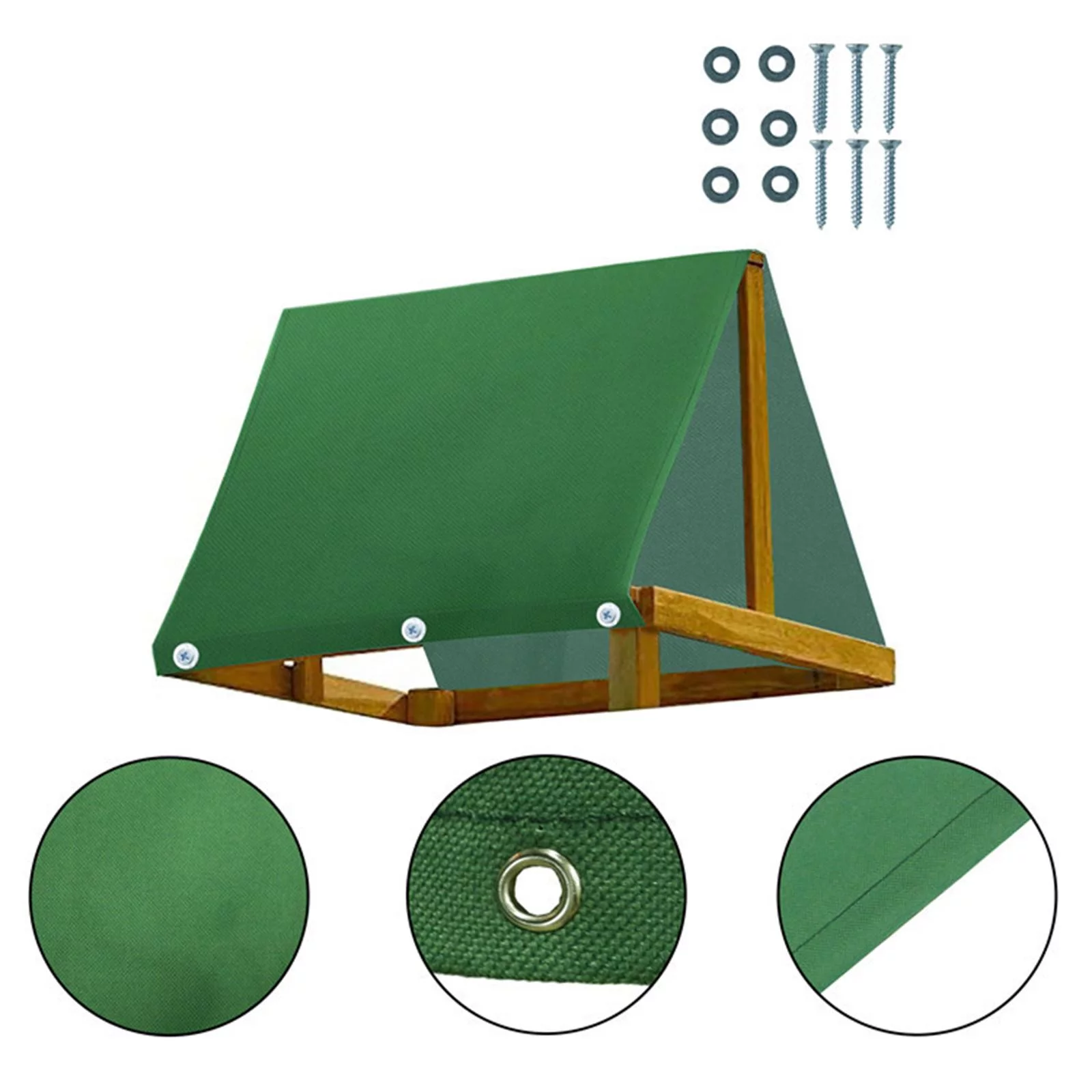 Kids Wooden Swingset Protection Cover Backyard Playset Canopy Waterproof, with Mounting Screws, Reusable 90