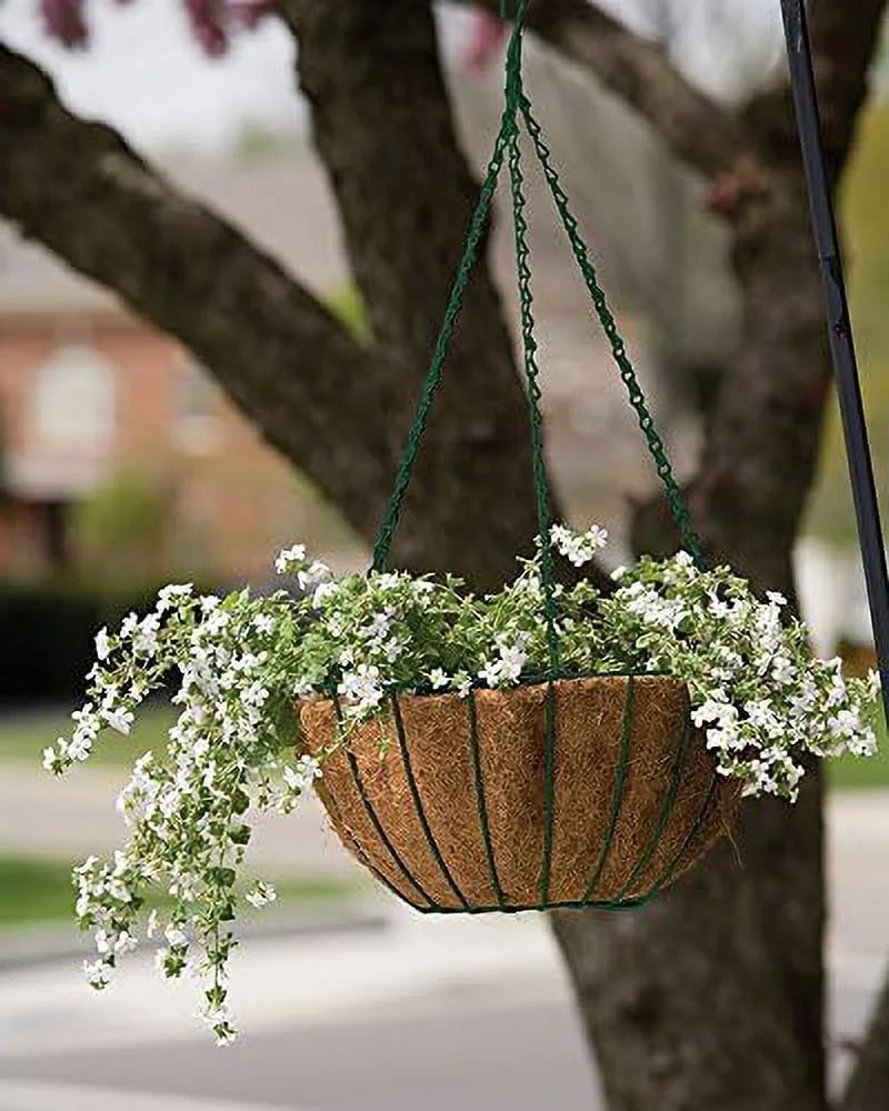 88503 Growers Series Hanging Basket, Green, 14-Inch