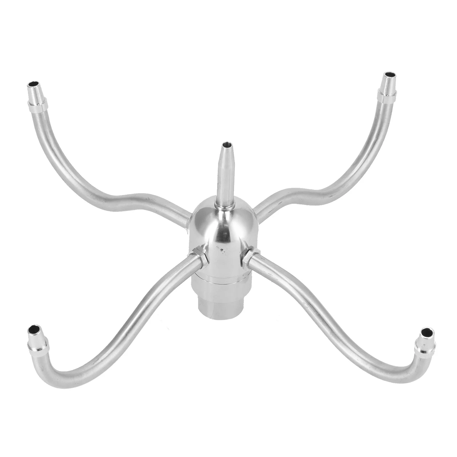 Verdant Touch Stainless Steel Rotating Sprinkler DN25 G1 Female Thread Waterscape Rotating Nozzle Stainless Steel 4 Arm Sprinkler Rotating Fountain Sprinkler