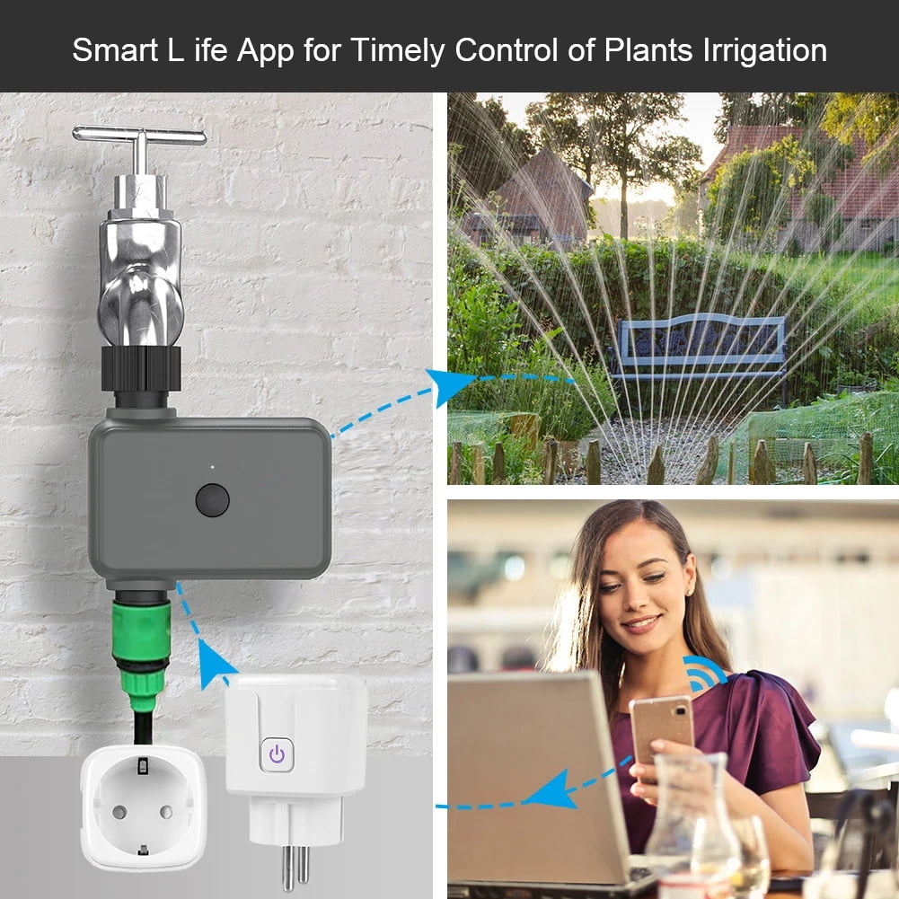 Alexa Bluetooth Wifi  Battery Operated Watering Timer Garden Irrigation Controller Electronic Automatic Watering