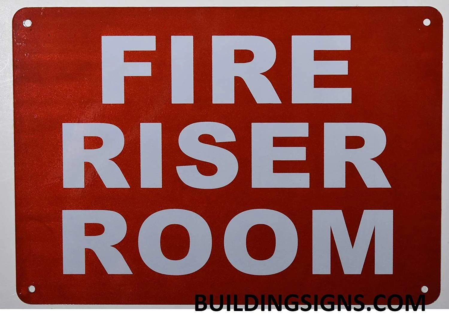 FIRE Riser Room Sign (red,Reflective !! Aluminium 7x10 -Rust Free)(ref-2022-4)