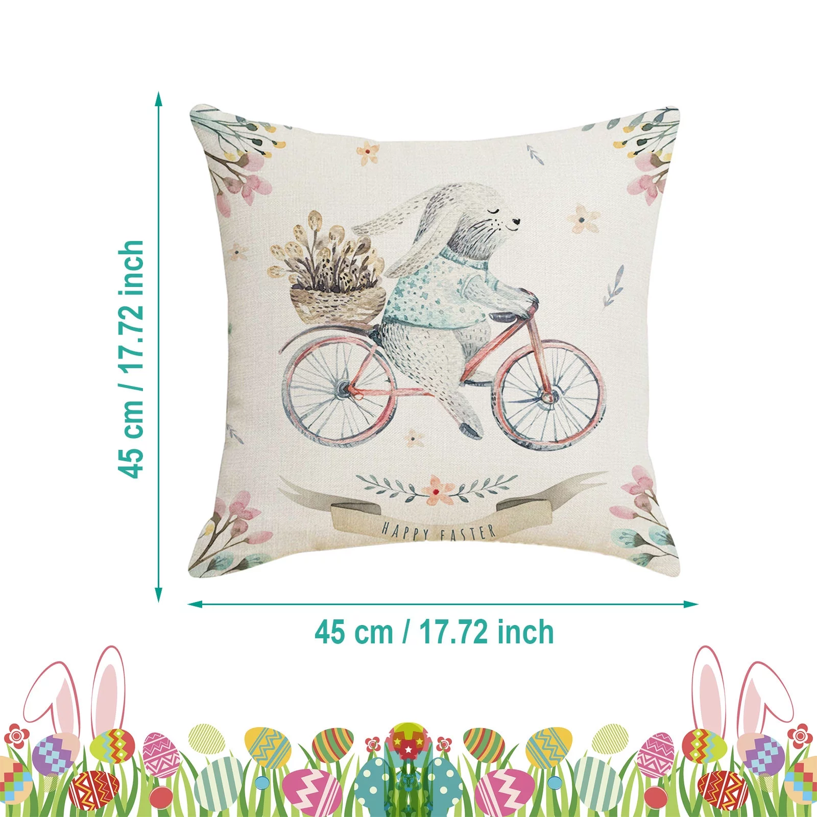 SIfdSeng Body Pillow Case Cotton Print Easter Linen Hugging Pillow Case Santa Pillow Case Printed Pillow Sofa Cushion Summer Pillow Covers Silk Pillow Cases with Zipper Pattern