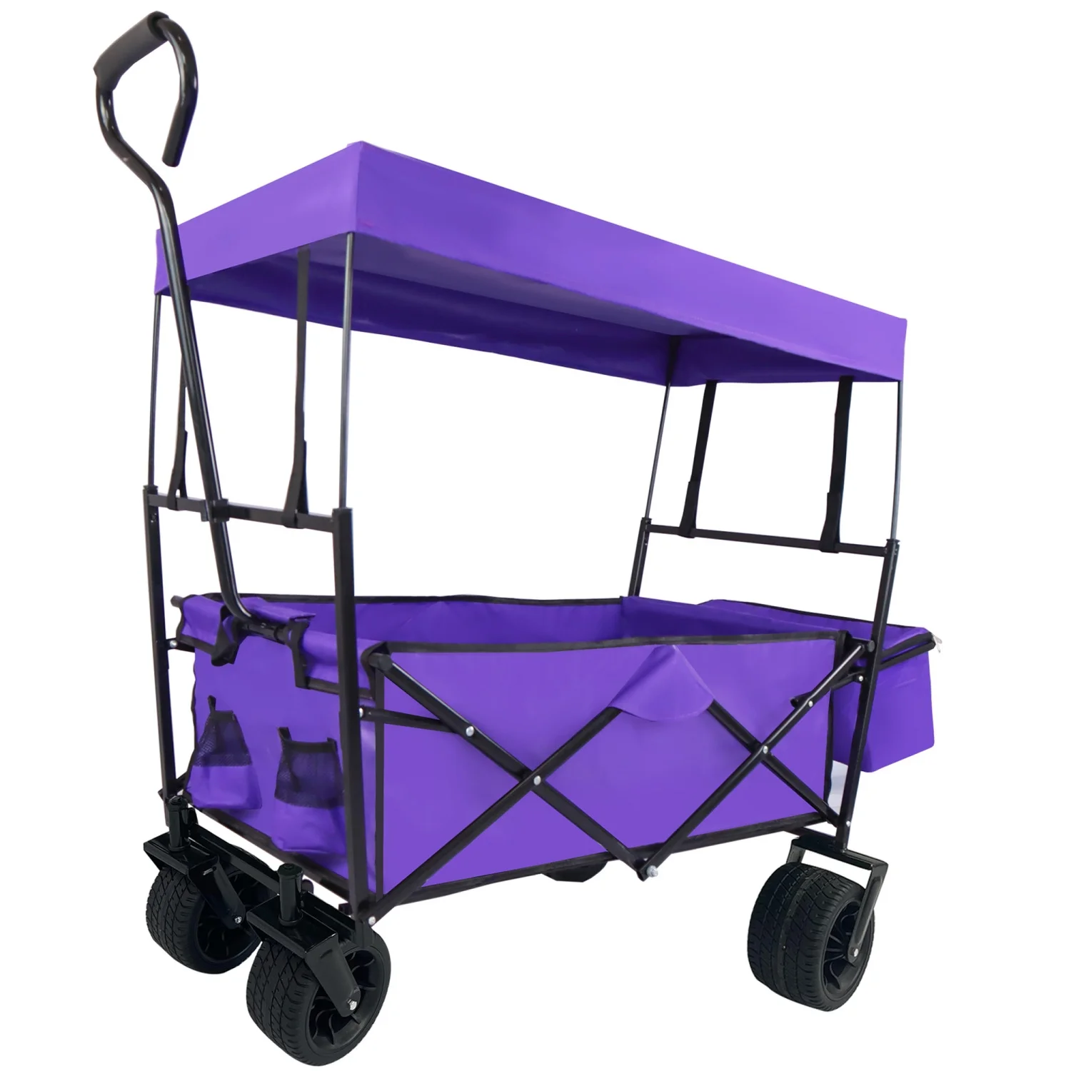 Versatile  portable and durable folding kids utility wagon - perfect for outdoor activities at the park  garden  and camping. This must-have beach trolley cart is easy to transport and st