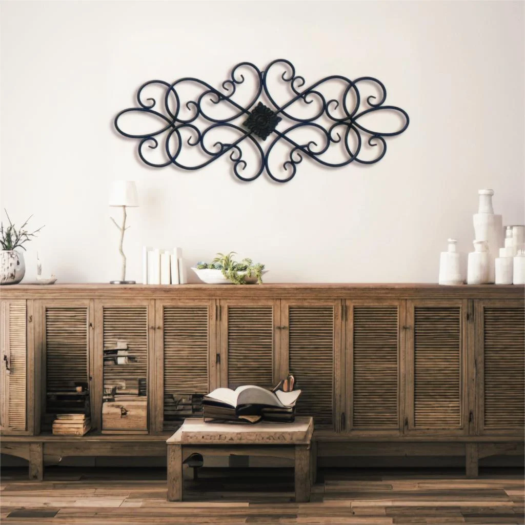 Sintosin Farmhouse Black Wrought Iron Wall Decor 32