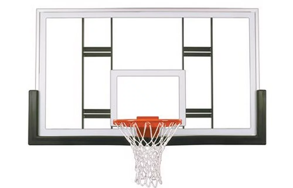 First Team Contender Upgrade Package Steel-Glass Gymnasium Backboard44; Rim & Pad Upgrade Package- Gold