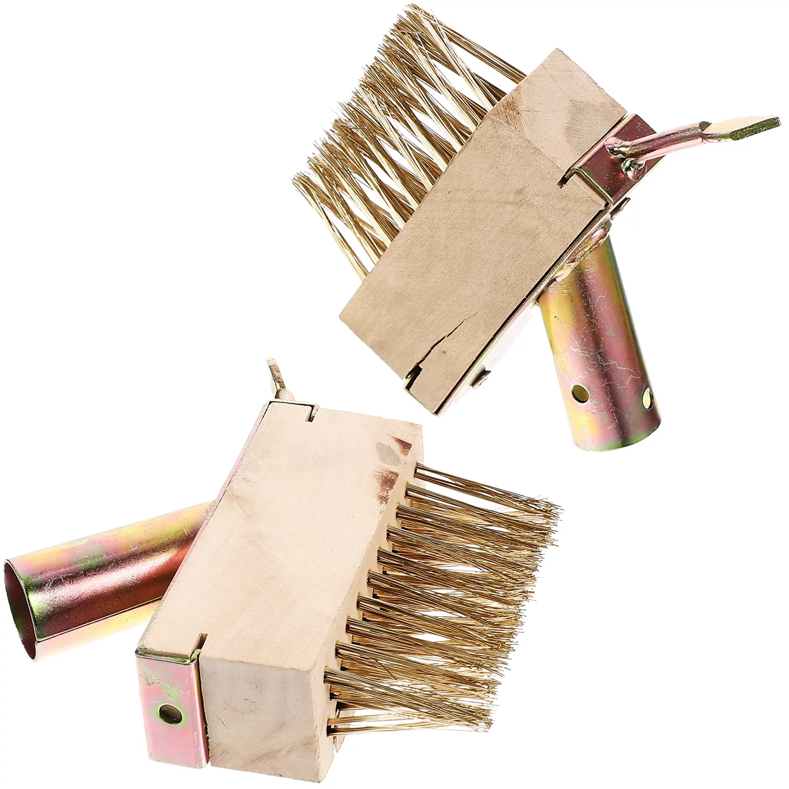 HOMEMAXS 2pcs Steel Wire Brush Manual Weeders Garden Wire Brush Yard Tools Weeding Tool