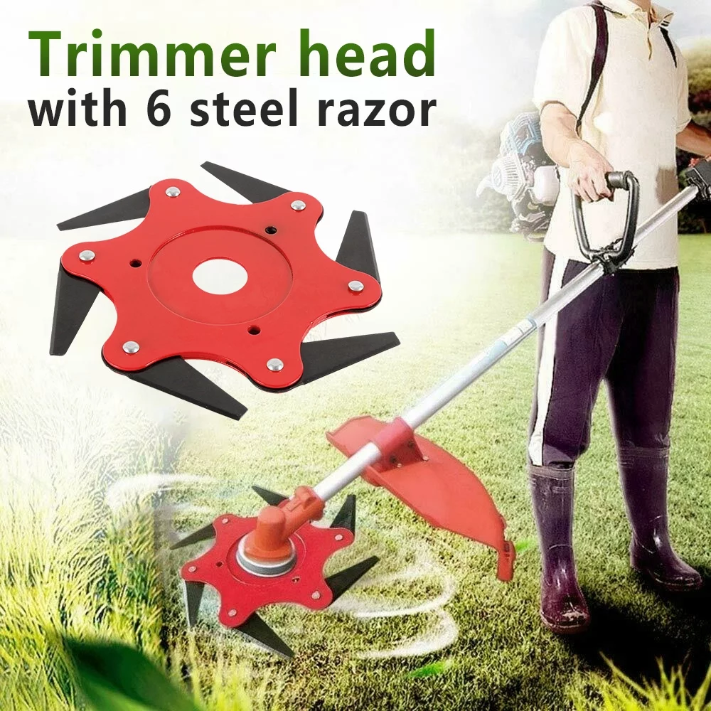 ODOMY Sharp Steel Trimmer Head Cutter Garden Grass Tool Fit Lawn Mower