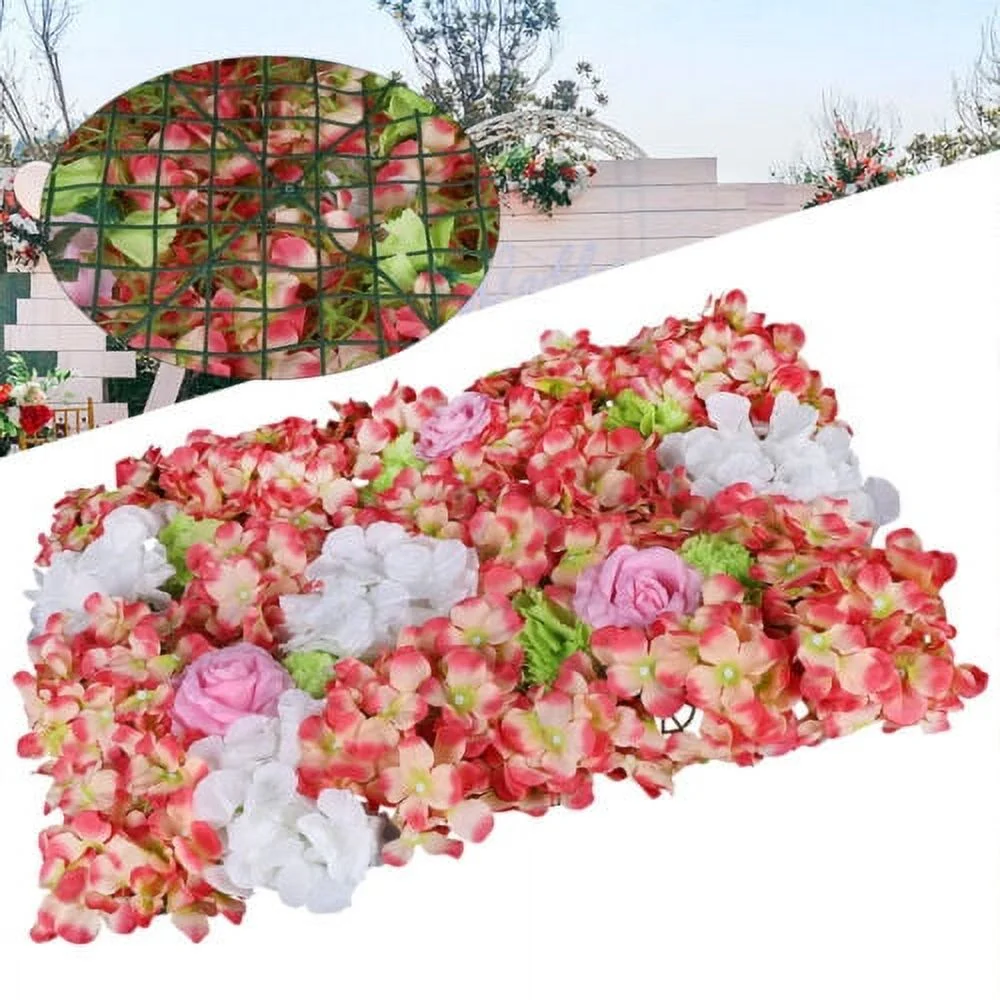 6 Pack Artificial Fake Flower Hydrangea Wall Panel Banquet Wedding Backdrop Wall