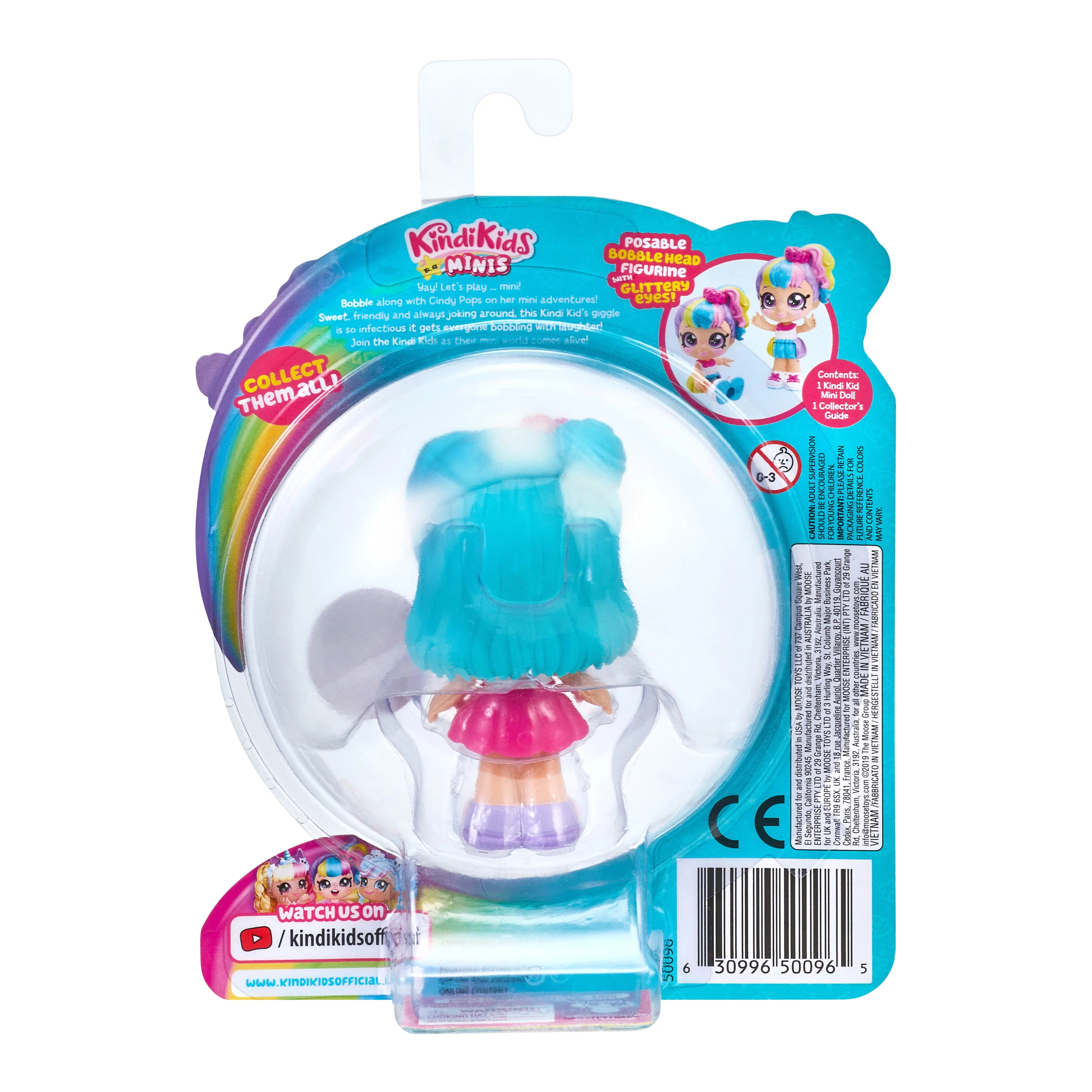 Kindi Kids Minis - Cindy Pops - Posable Bobble Head Figure 1pc