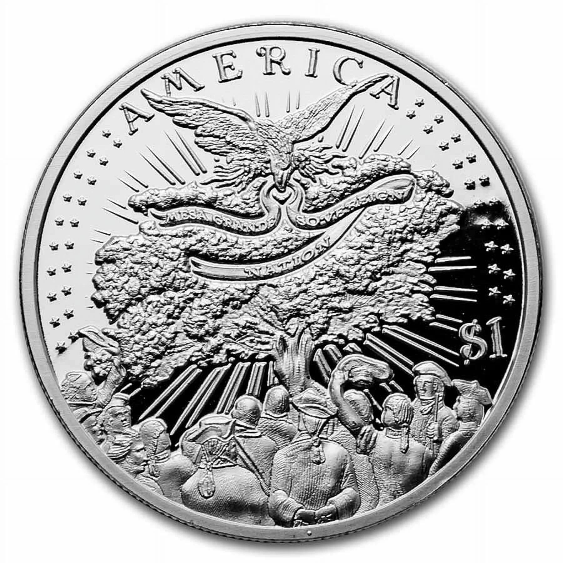 2022 1 oz Ag $1 American Rev 250th Anniv Gaspee Affair Prf