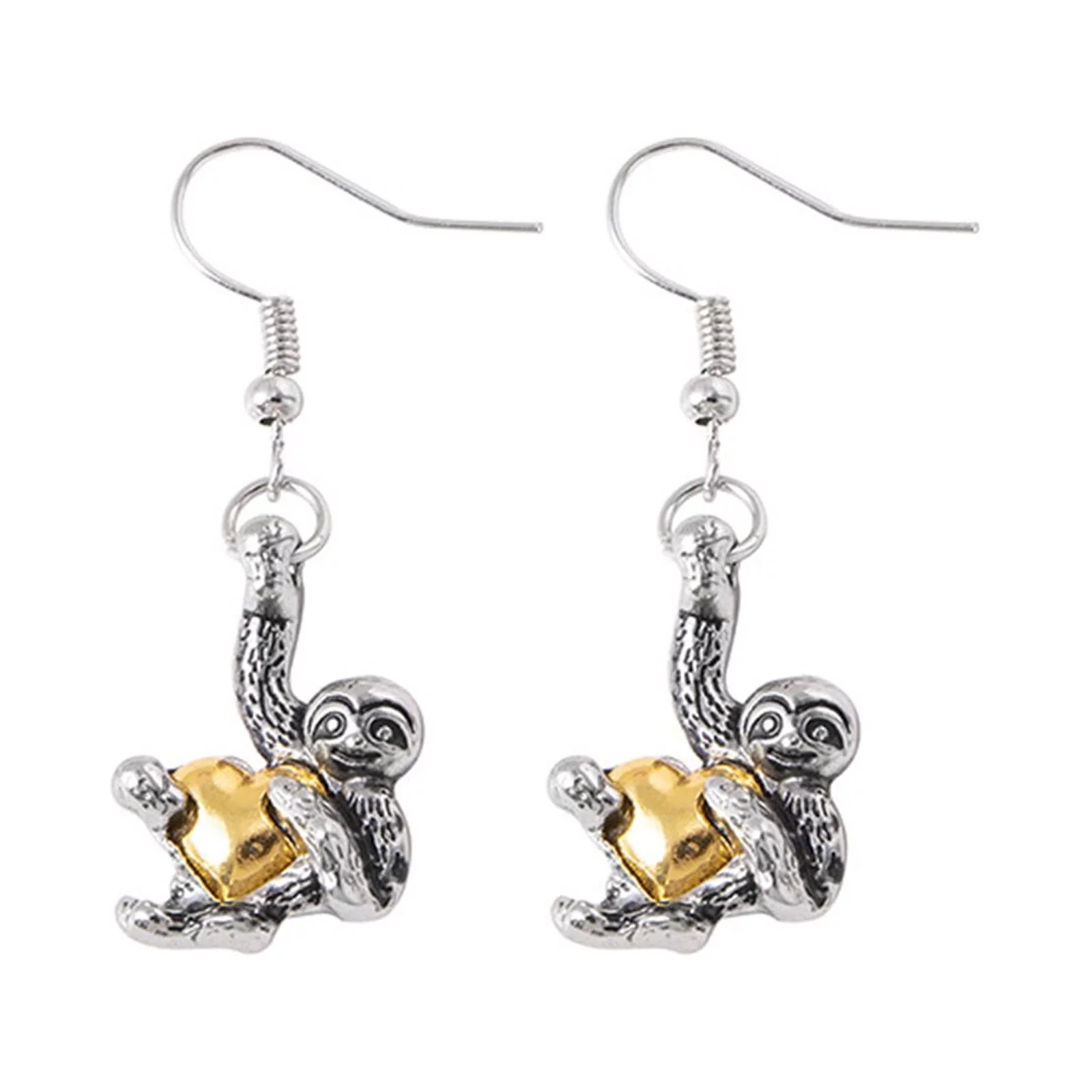 Bridal Jewelry Set for Wedding Pearl Sloth Jewelry Gifts Sterling Silver Sloth Necklace Earings Heart Sloth Jewelry For Women Men Girls Boys Christmas Gifts