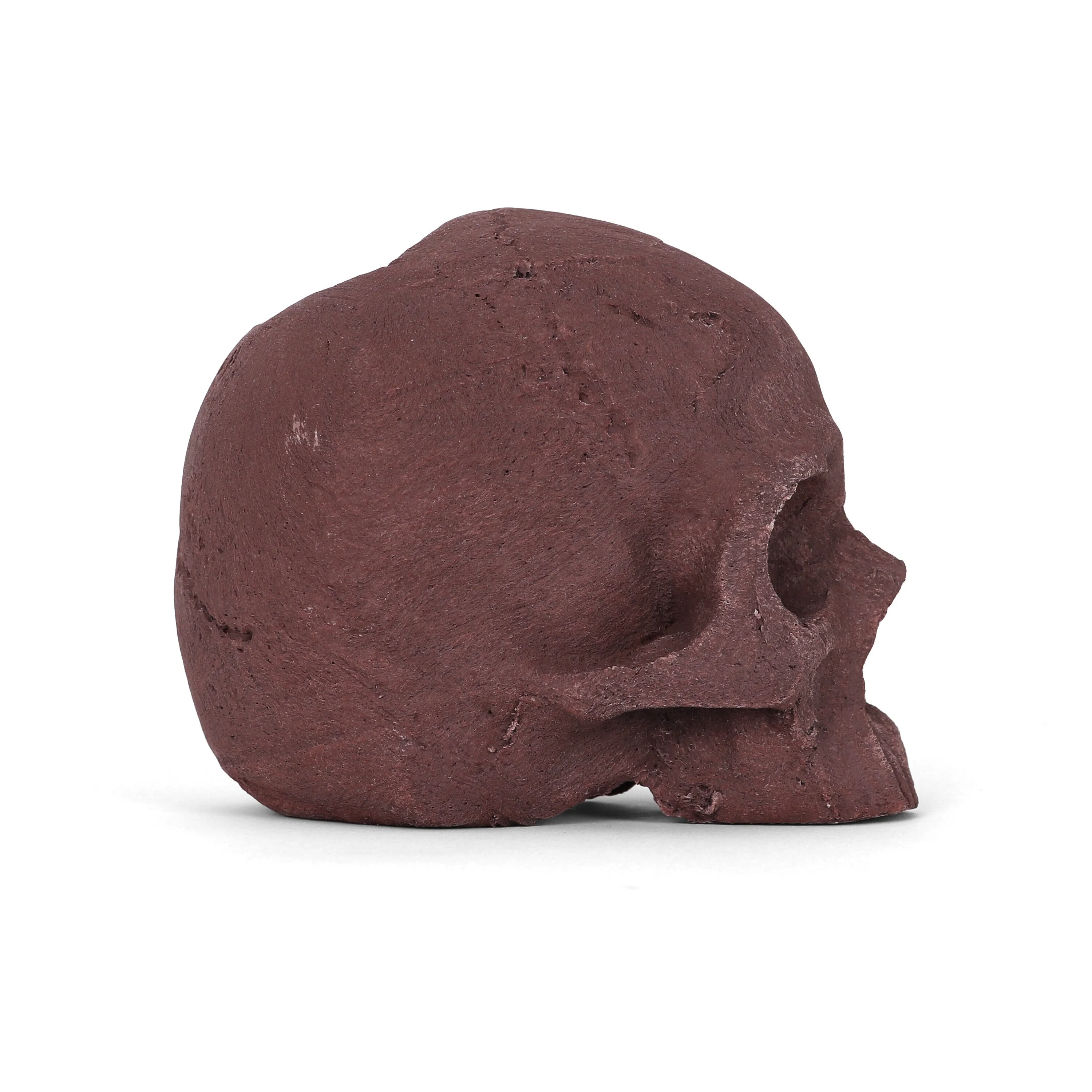 Rustic Ceramic Fire Skull Medium 1 Pack