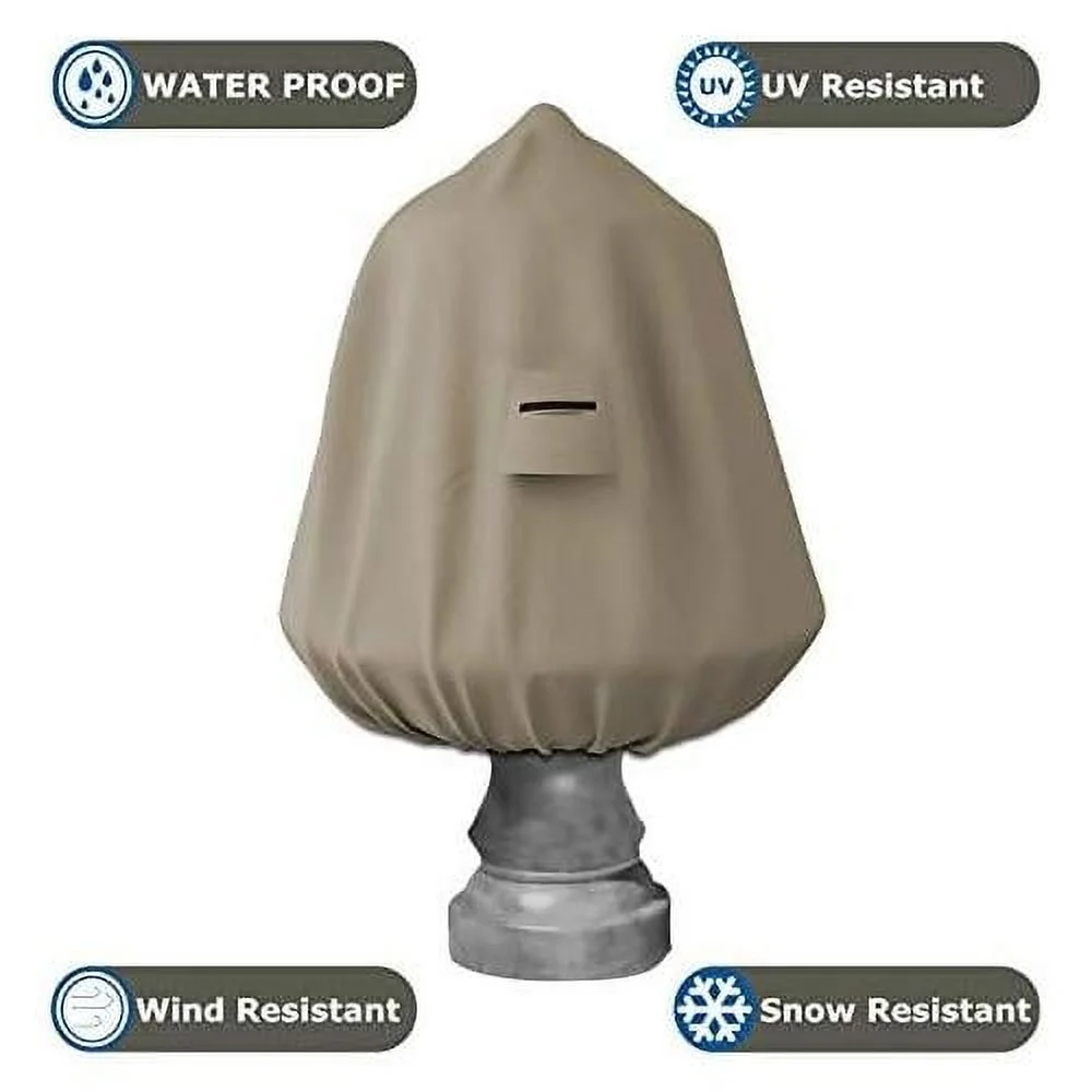 Fountain Cover 12 Oz Waterproof - Customize Cover With Any Size - 100% Weather Resistant Water Fountain Cover With Air Pocket And Elastic With Snug Fit (36