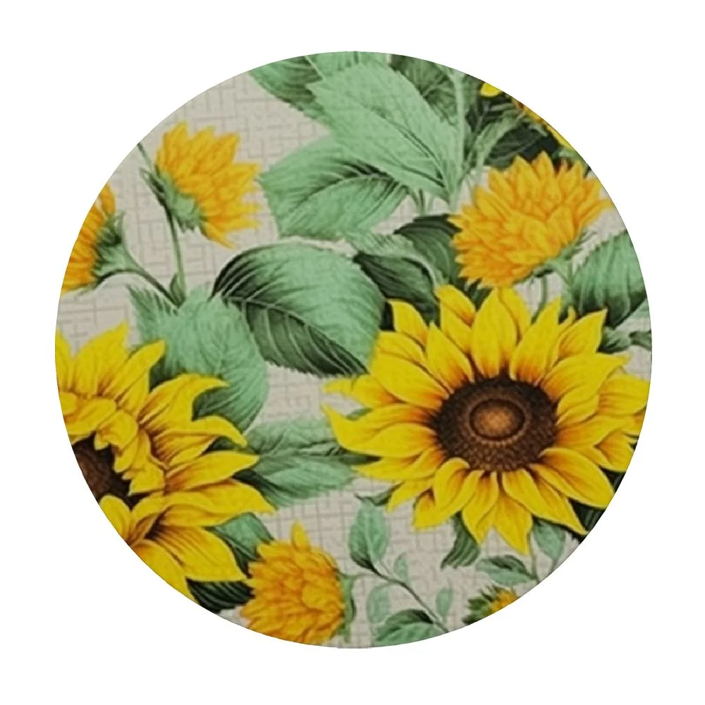 ONETECH  Sunflower Butterfly Round Tablecloth Sunflower Table Cloth Round Waterproof Tablecloth, Yellow Flower Rustic Floral Table Covers for Fall Table Decorations