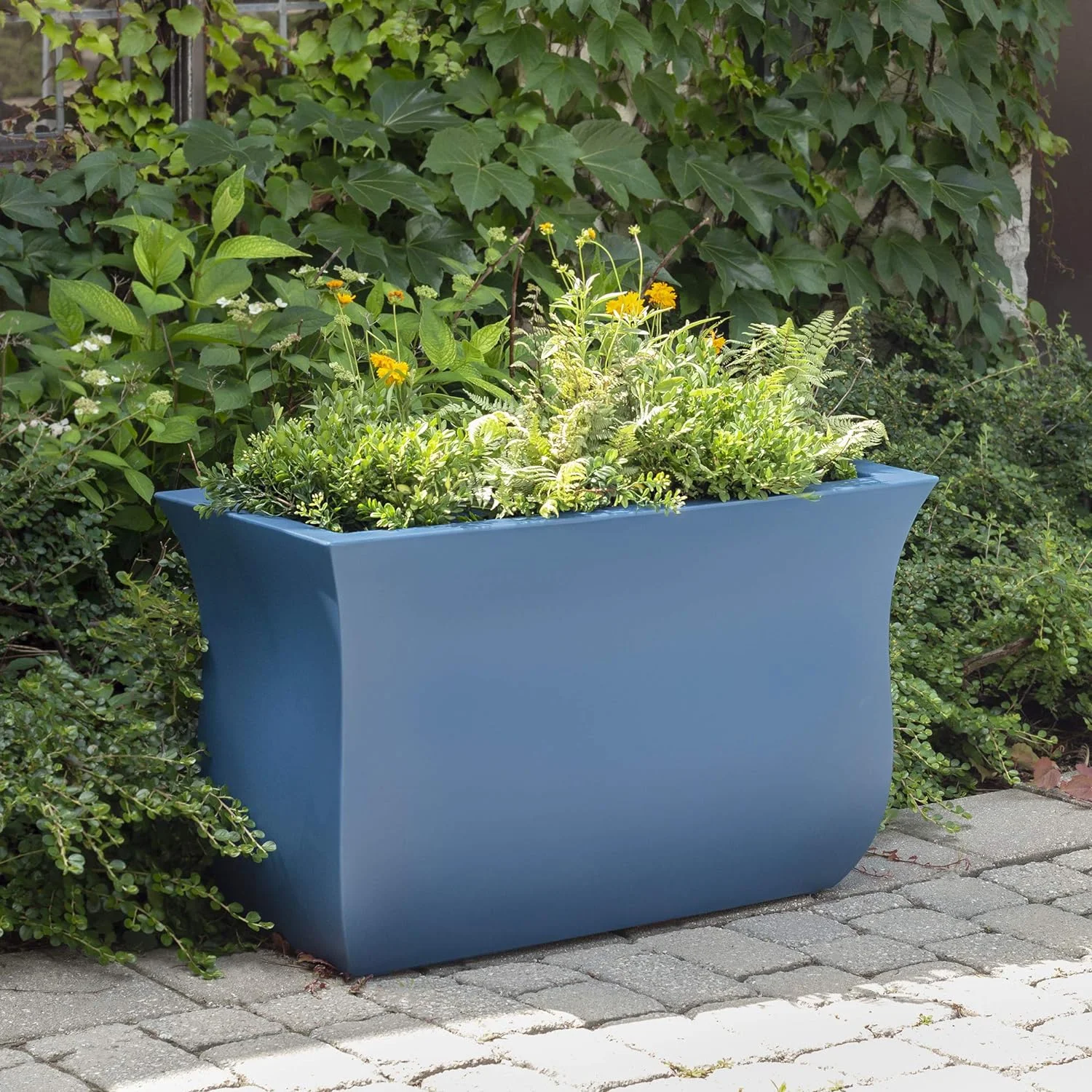 Polyethylene Planter, Neptune Blue, 36X16