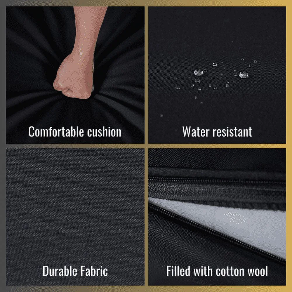 Zoeye 4-Piece Metal Frame Wicker Home Brown Patio Furniture Set