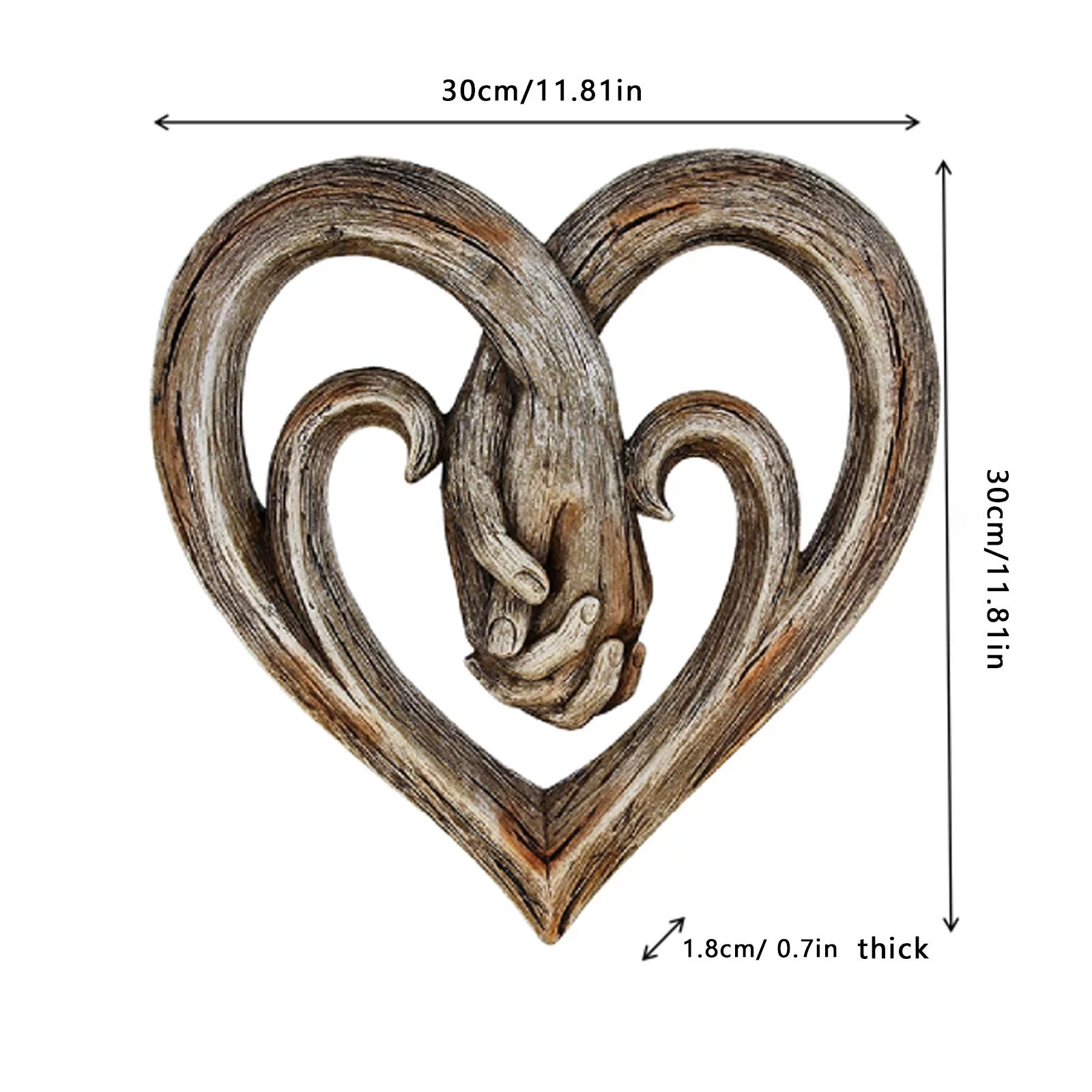 Heart Holding Hands Wall Decor Decorative Art Sculpture Home Decor Wire Glass Vase Hanging Tables from Ceiling Chandelier Parts Stained Glass Birds on A Wire Fireplace Garland 5 Ft Large Outdoor