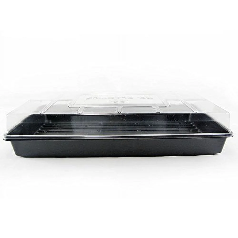 Plant Tray Clear Plastic Humidity Domes: Pack Of 10 - Fits 10 Inch X 20 Inch Garden Germination Trays - Greenhouse Grow Covers
