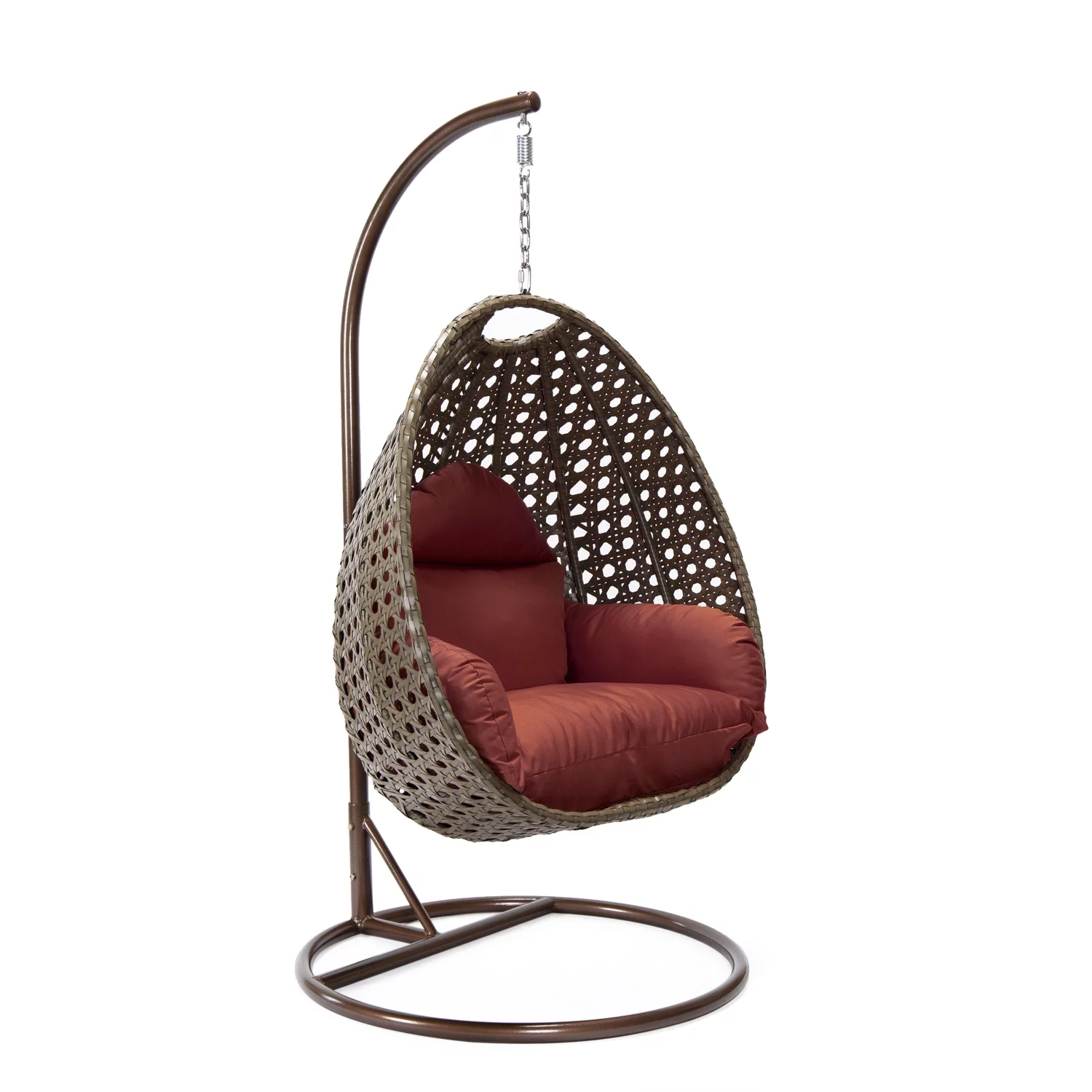 Maykoosh Art Deco Dreams Beige Wicker Hanging Egg Swing Chair