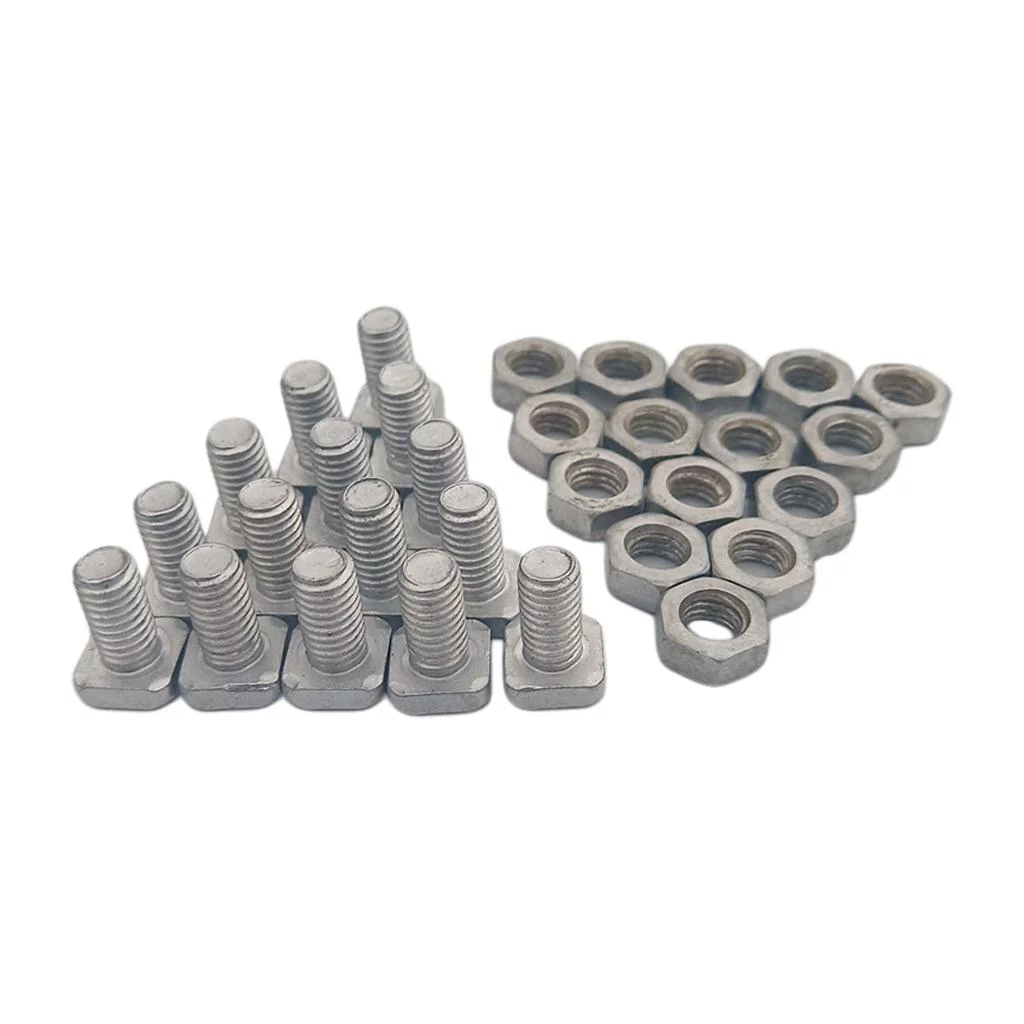 45 Pieces Aluminium Alloy Square Head Greenhouse Nuts And Bolts Replacement