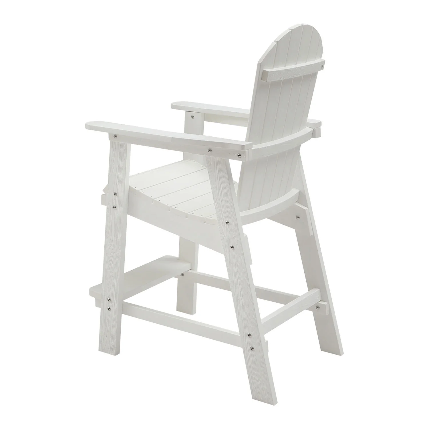HIPS Bar Chair with Armrest Patio Bar Chair Set of 2  White