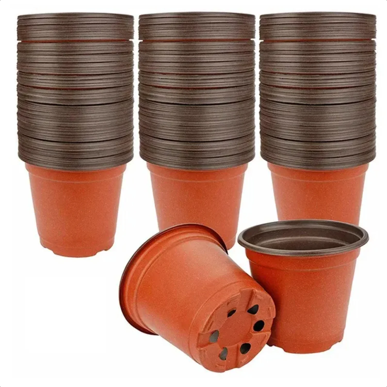 Flexible Plant Nursery Pots - Durable 75Pcs Plastic Seed Starting Pots for Flower Plants - Convenient Container for Succulents  Seedlings  and Cuttings - Easy to Transplant and Grow inVar