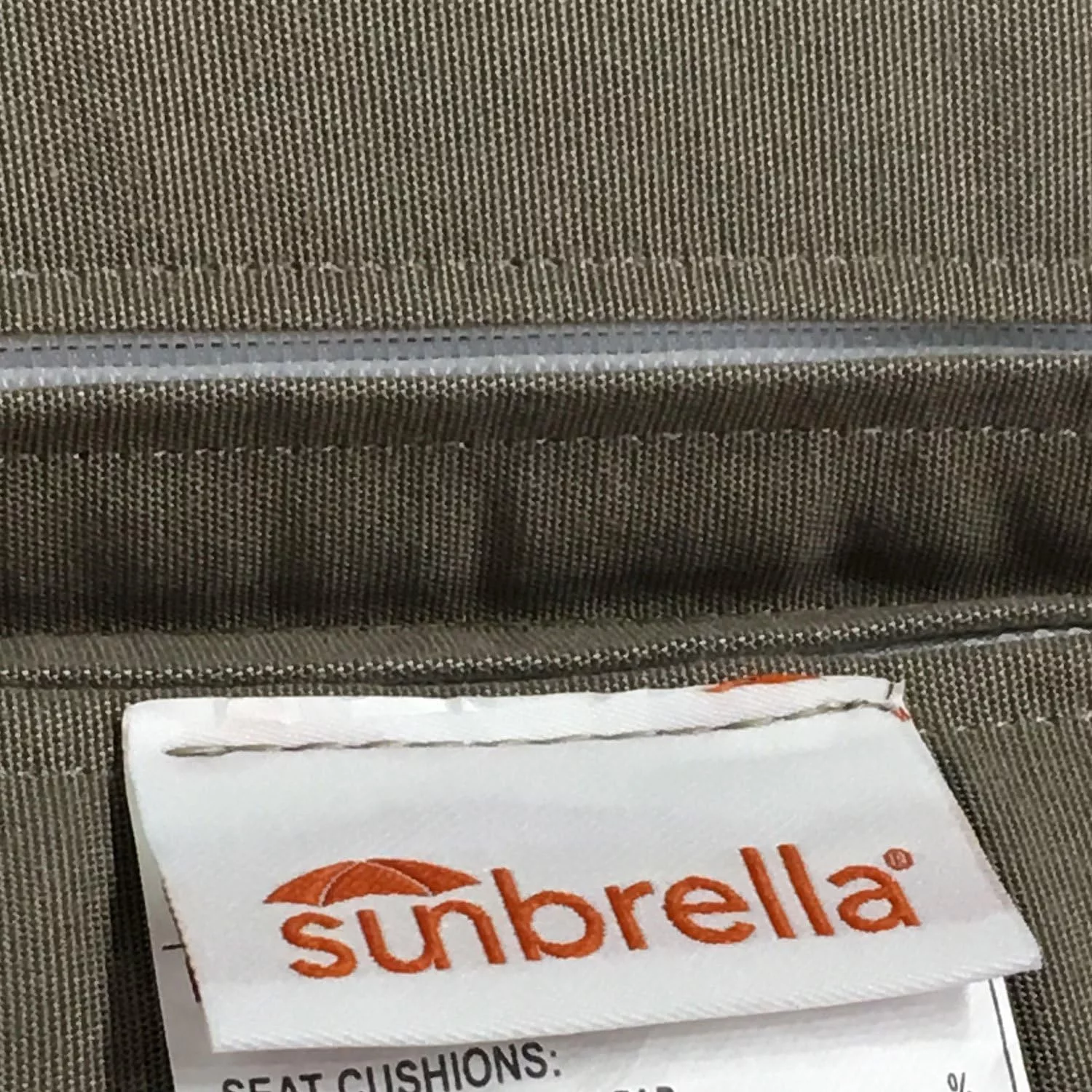 Made in Steamer Chair Cushion Sunbrella Canvas Taupe